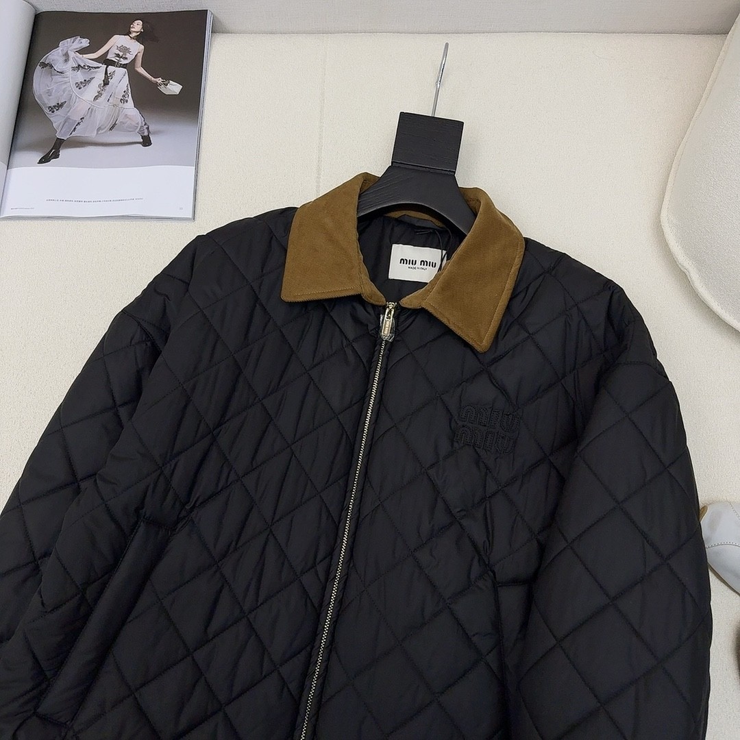 [MIU MIU-미우미우] 미우미우 퀼팅 패딩 자켓