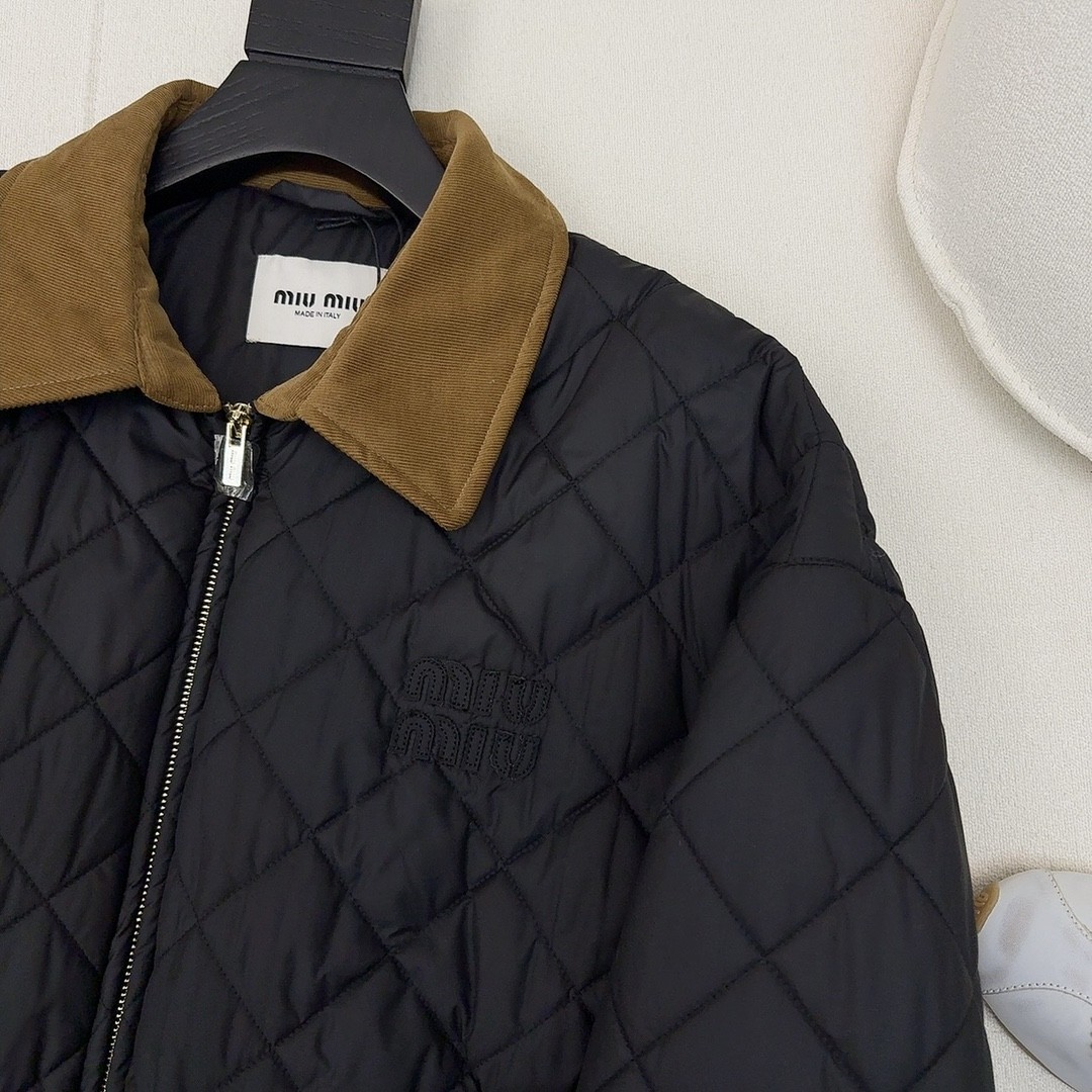 [MIU MIU-미우미우] 미우미우 퀼팅 패딩 자켓