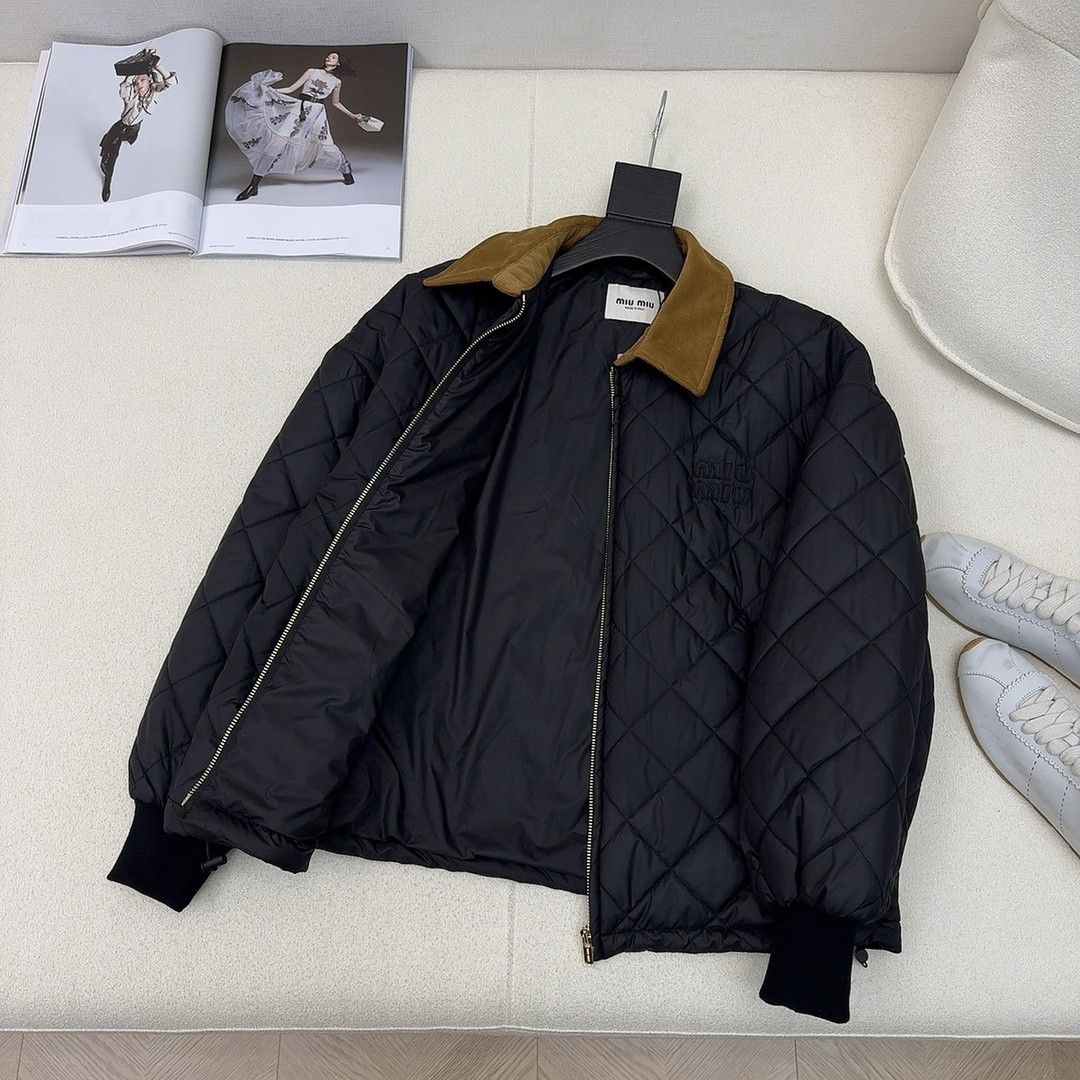 [MIU MIU-미우미우] 미우미우 퀼팅 패딩 자켓