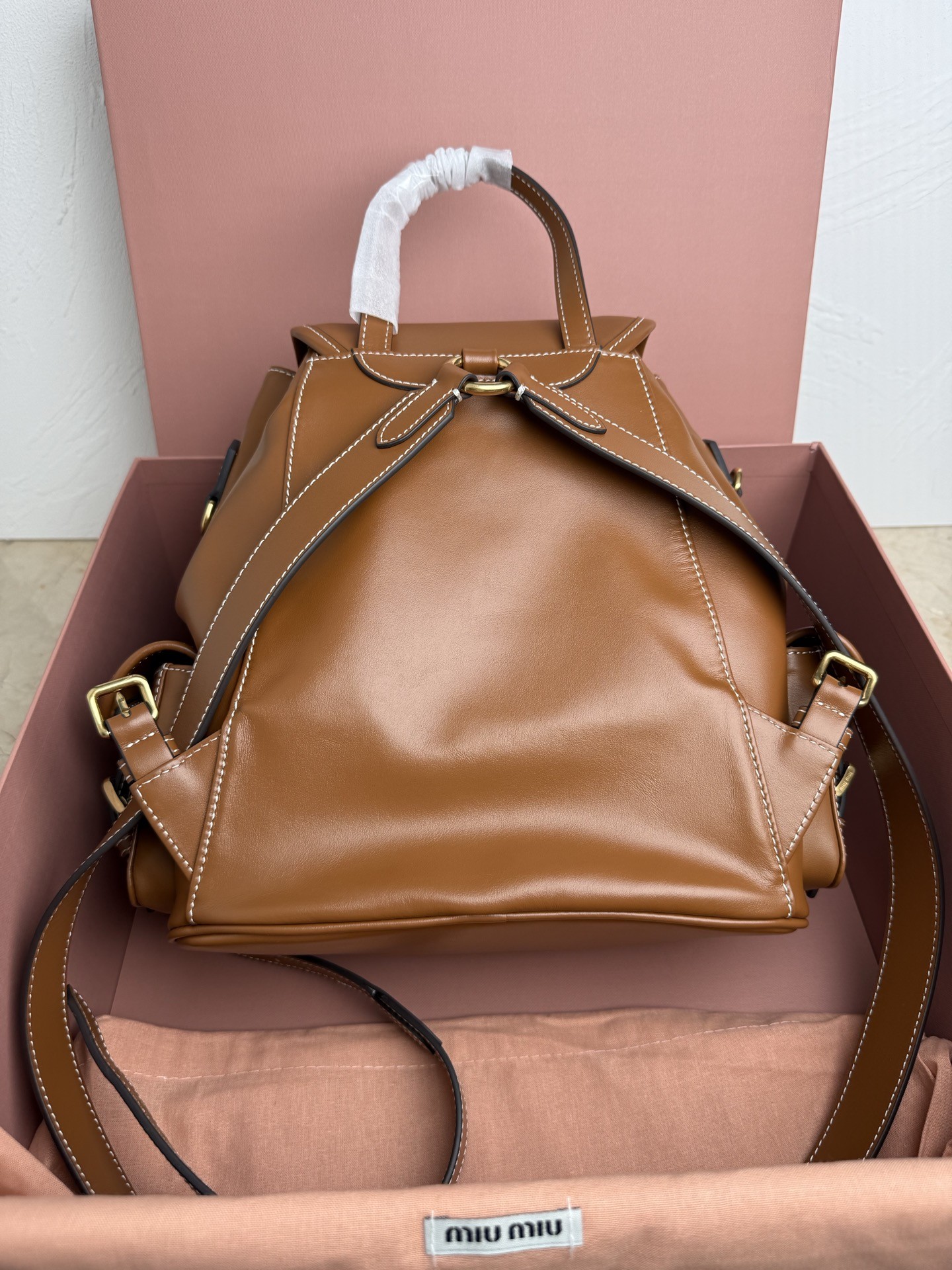 [MIUMIU-미우미우] 미우미우 레더 백팩 5BZ042 2CRW