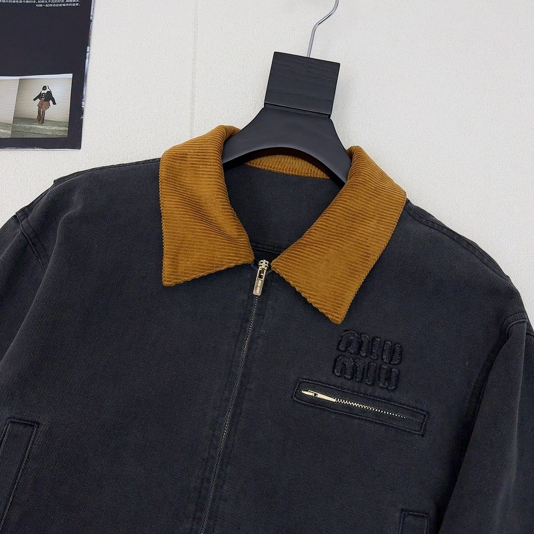 [MIU MIU-미우미우] 미우미우 블랙 데님 자켓