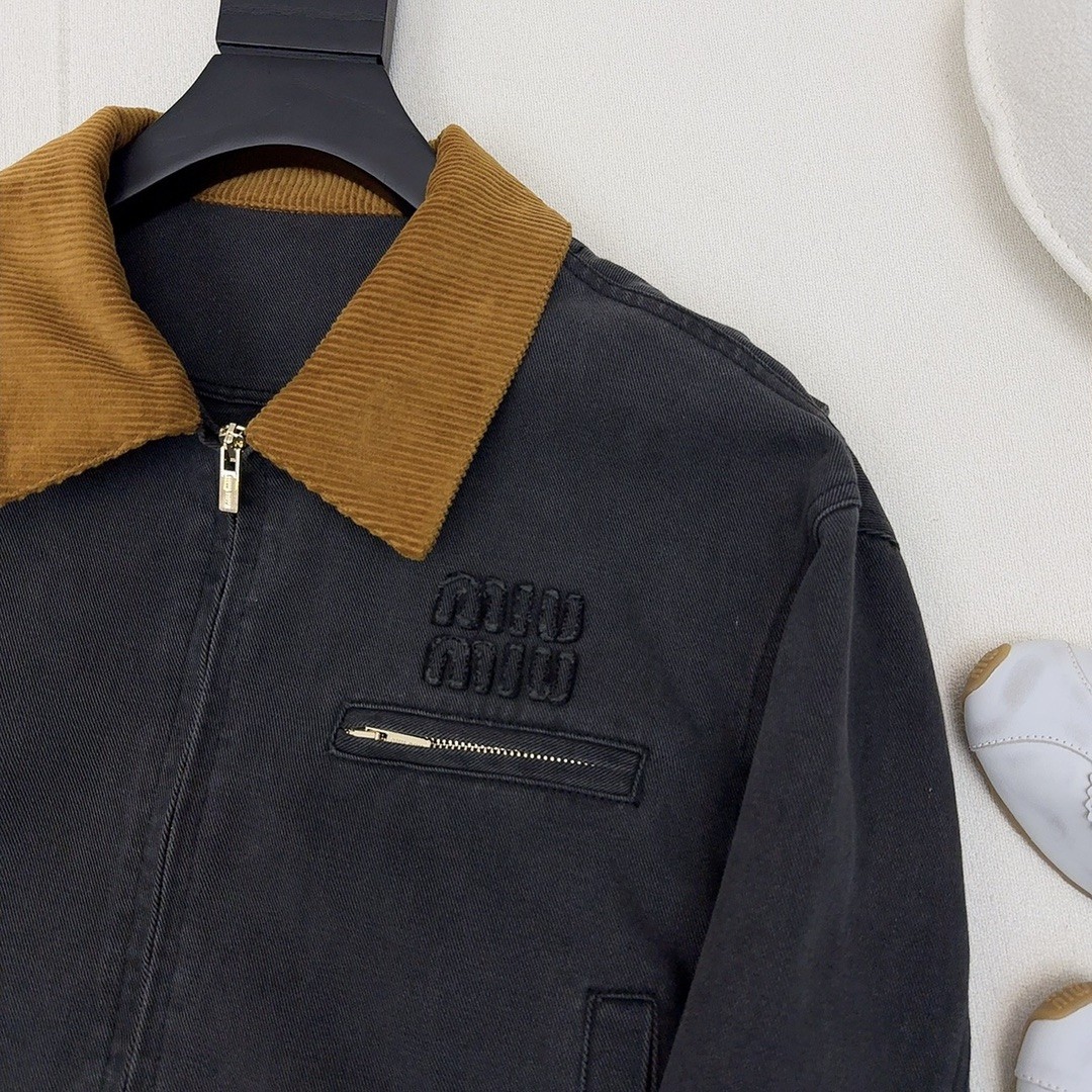 [MIU MIU-미우미우] 미우미우 블랙 데님 자켓