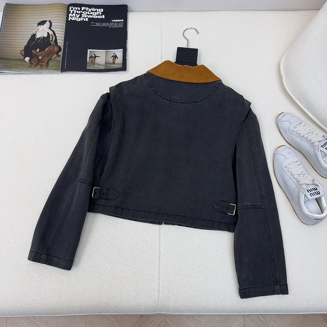 [MIU MIU-미우미우] 미우미우 블랙 데님 자켓