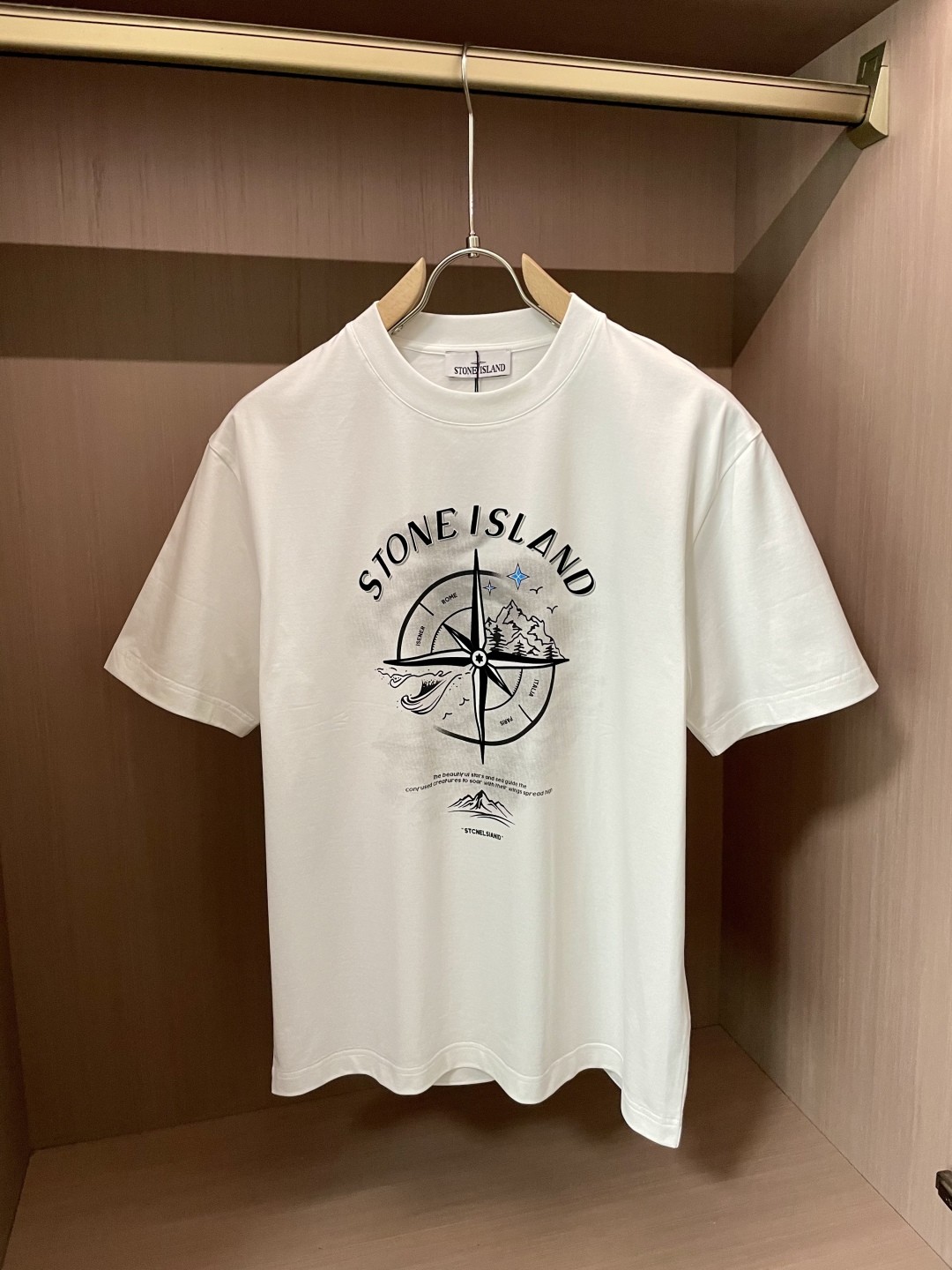 [STON ISLAND -스톤아일랜드] 스톤아일랜드 스탬프 코튼저지 티셔츠 화이트