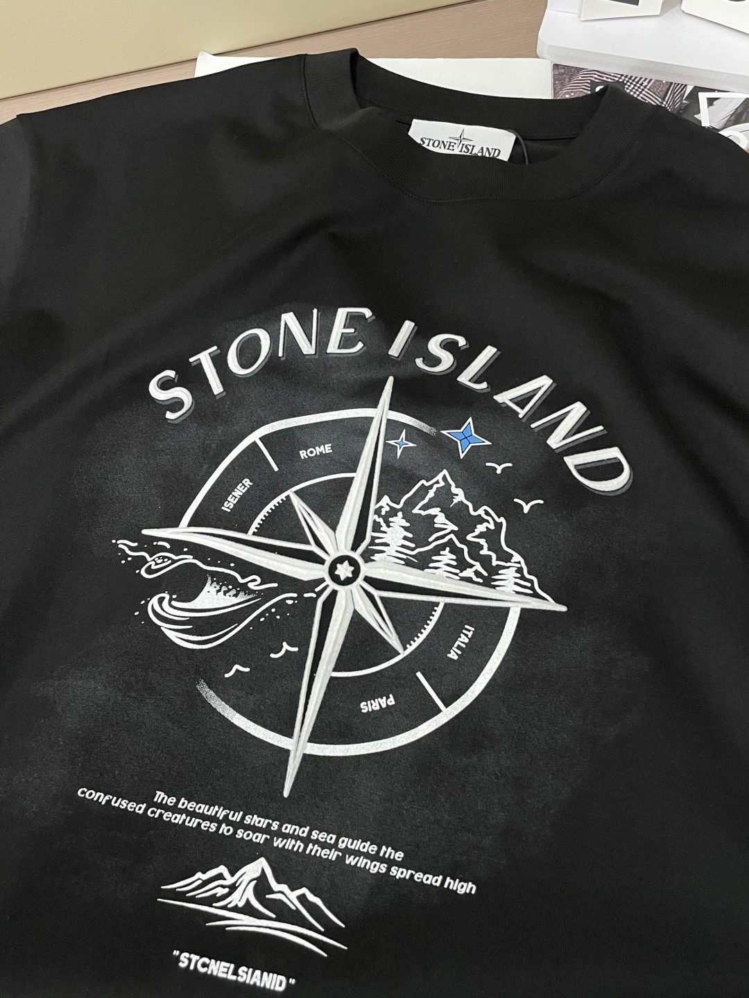 [STON ISLAND -스톤아일랜드] 스톤아일랜드 스탬프 코튼저지 티셔츠 화이트