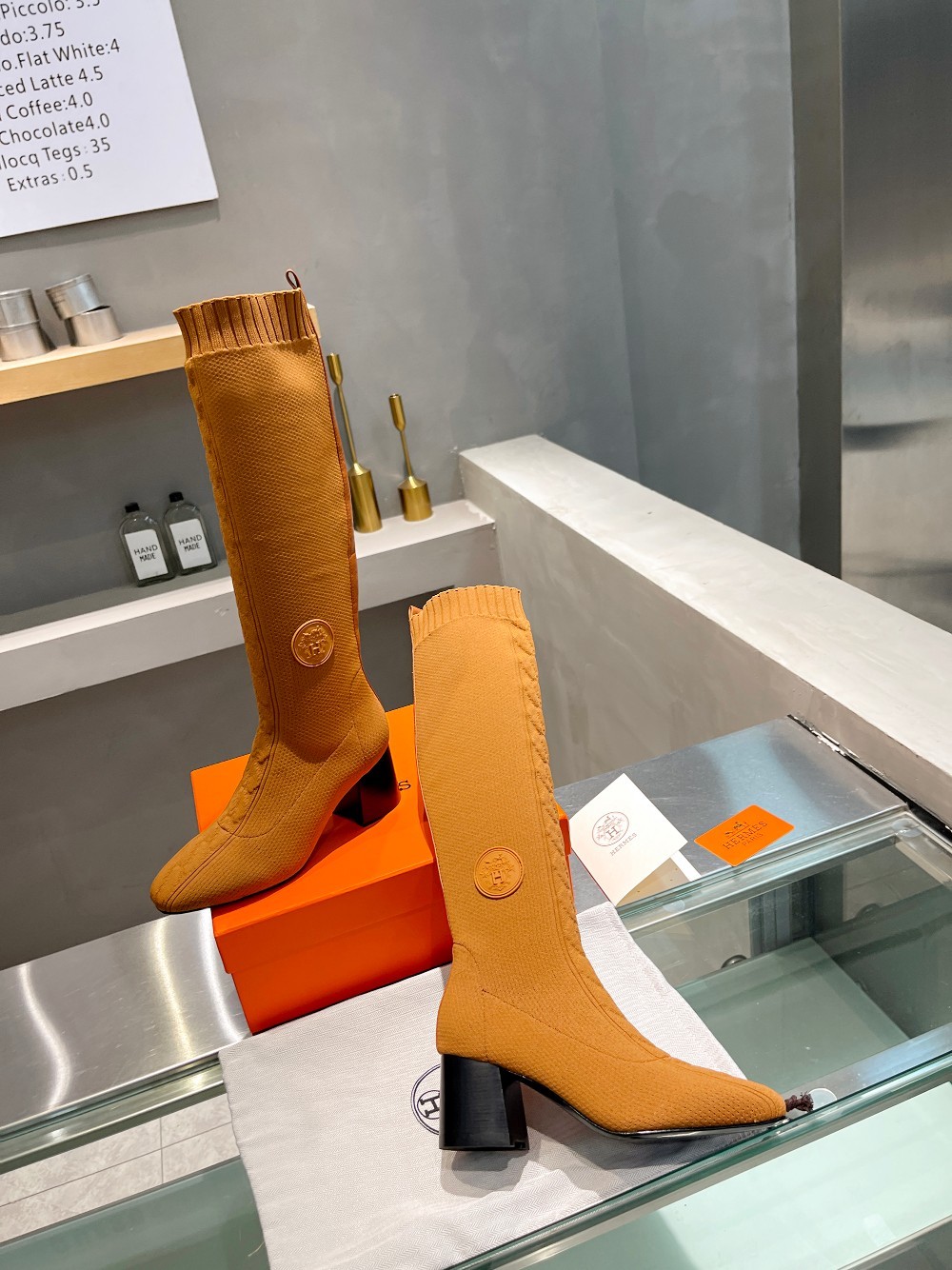 [HERMES-에르메스] 에르메스 니트 롱 부츠