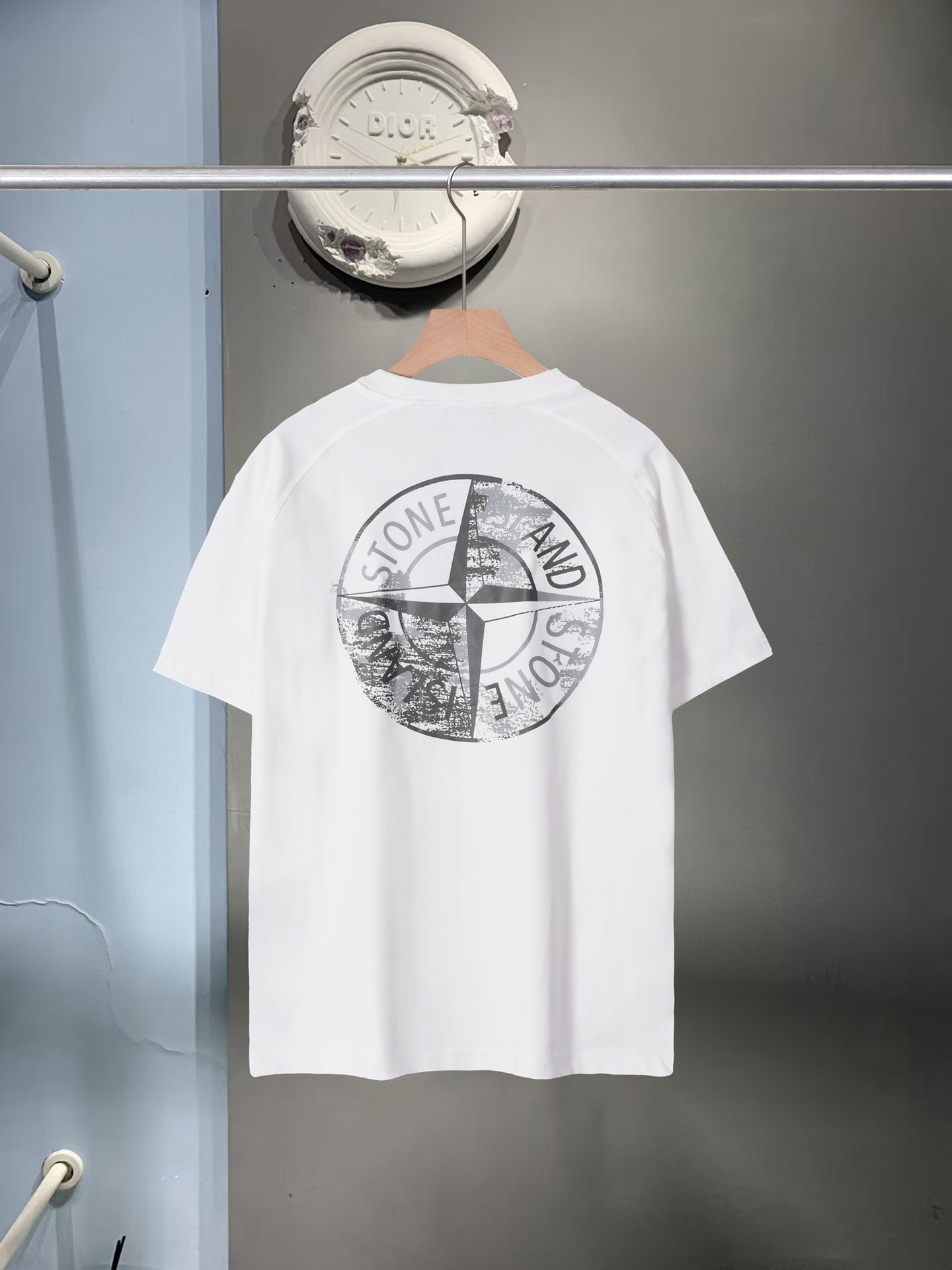 [STON ISLAND -스톤아일랜드] 스톤아일랜드 마이크로 로고 프린트 티셔츠