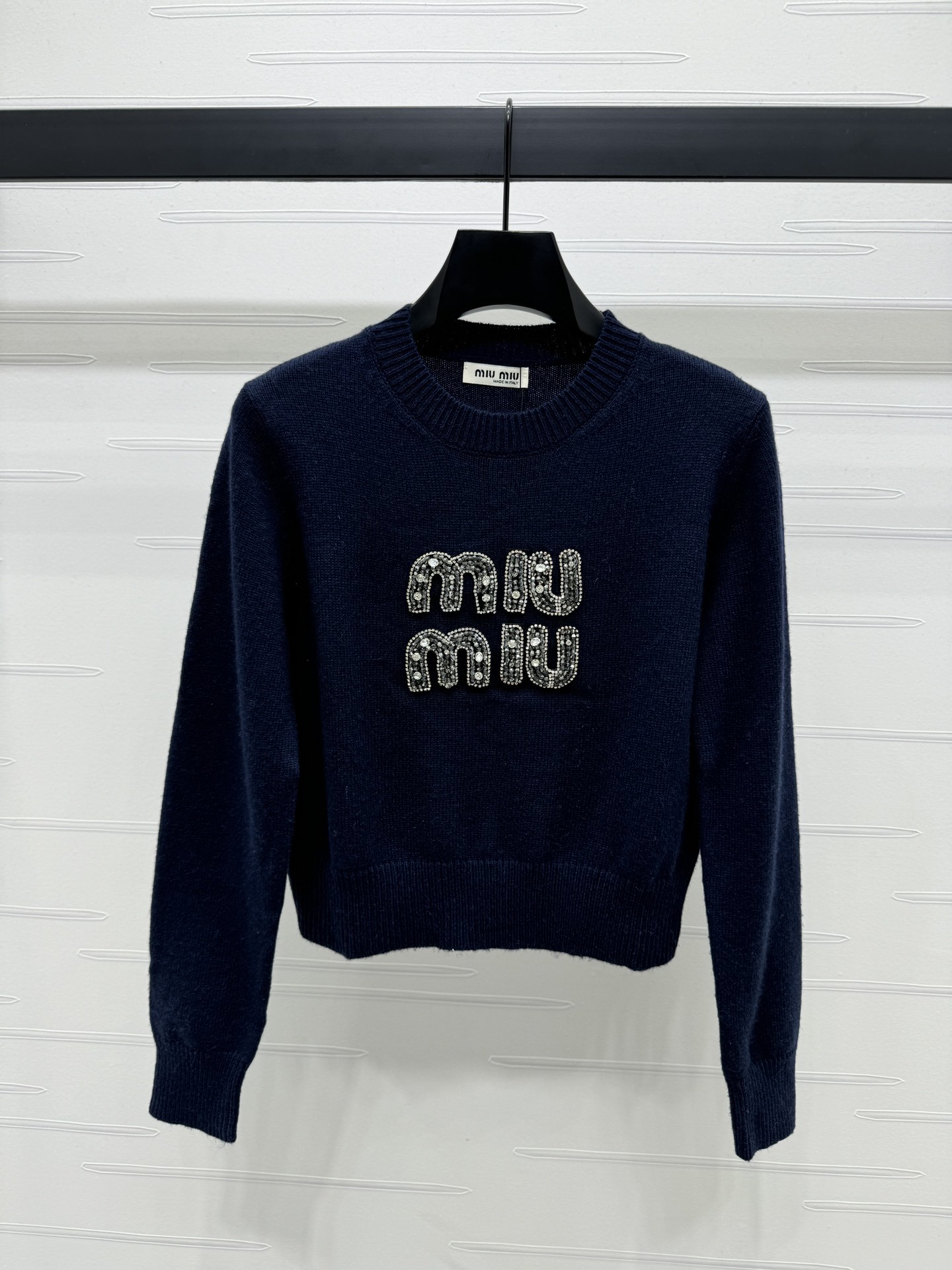 [MIU MIU-미우미우] 미우미우 크리스탈 장식 스웨터