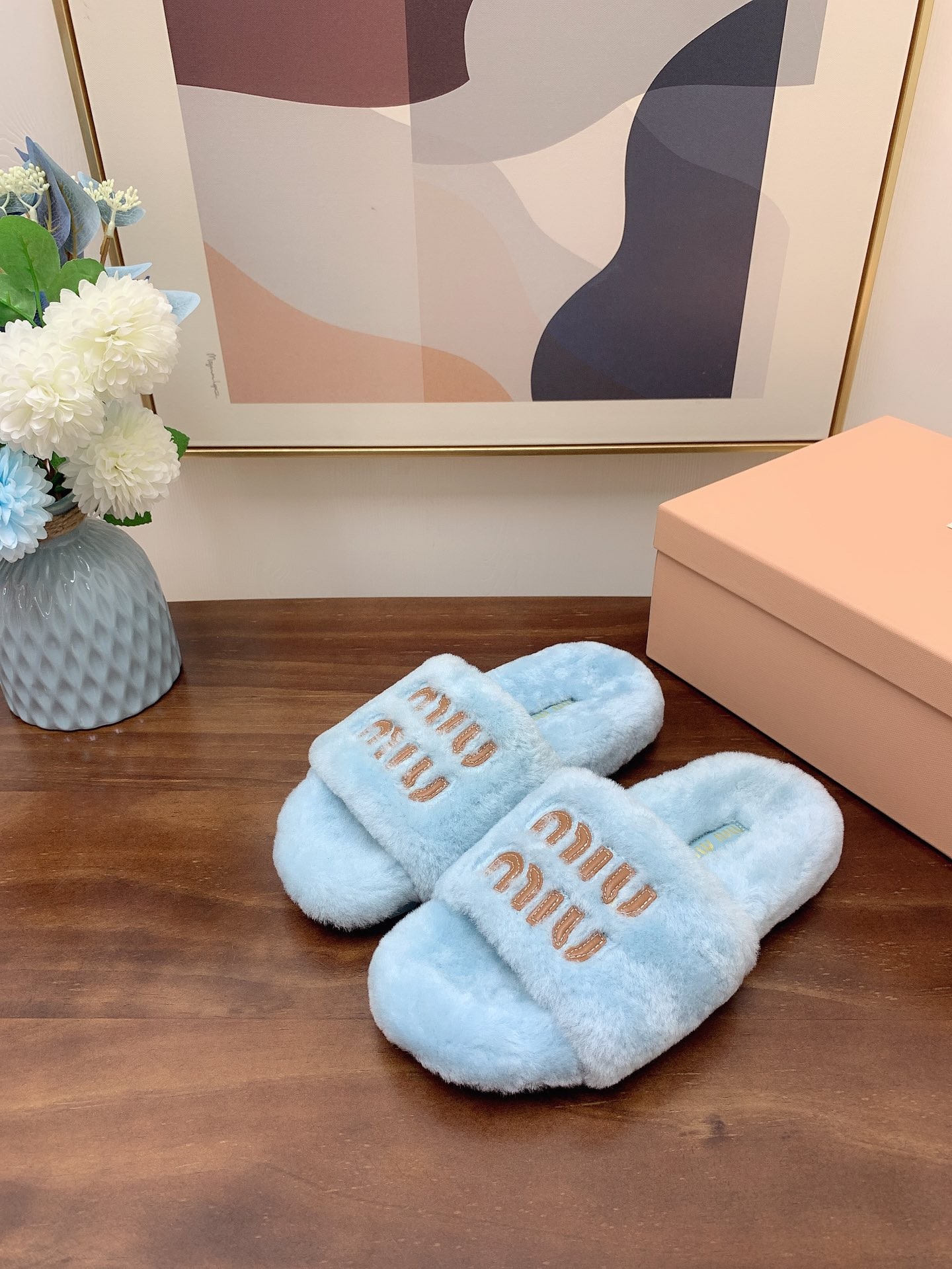 [MIU MIU-미우미우] 미우미우 털 슬리퍼