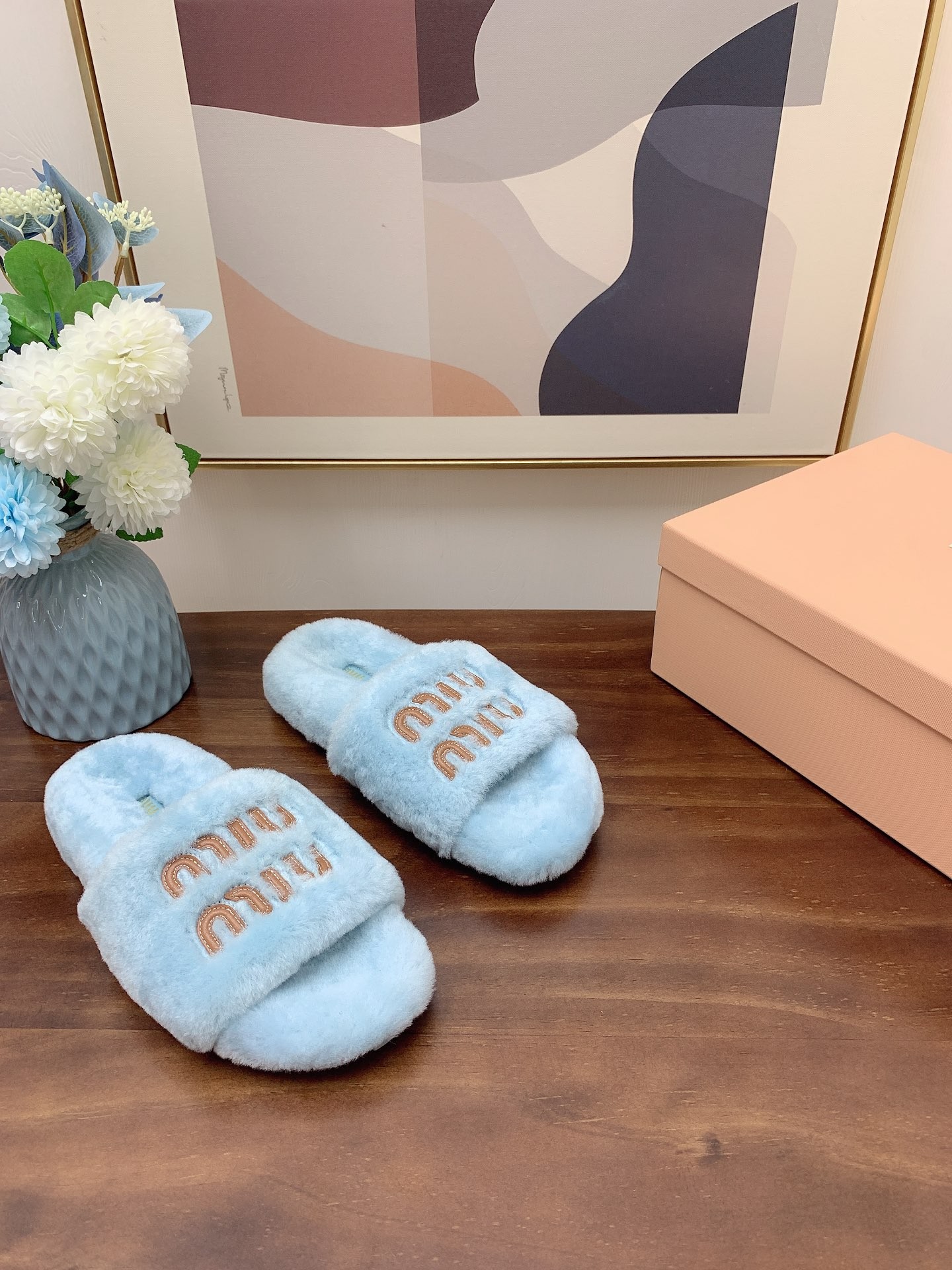 [MIU MIU-미우미우] 미우미우 털 슬리퍼