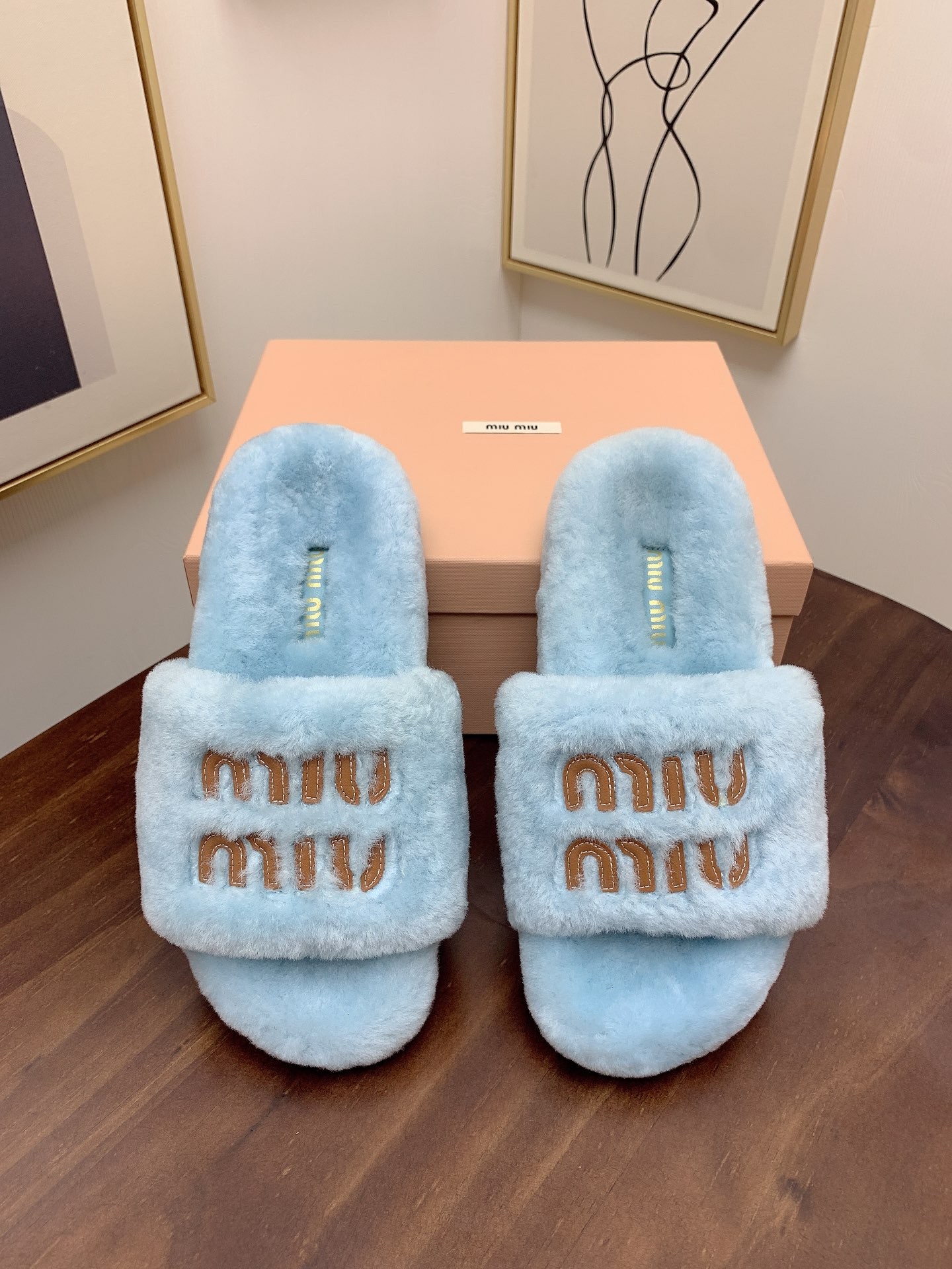 [MIU MIU-미우미우] 미우미우 털 슬리퍼