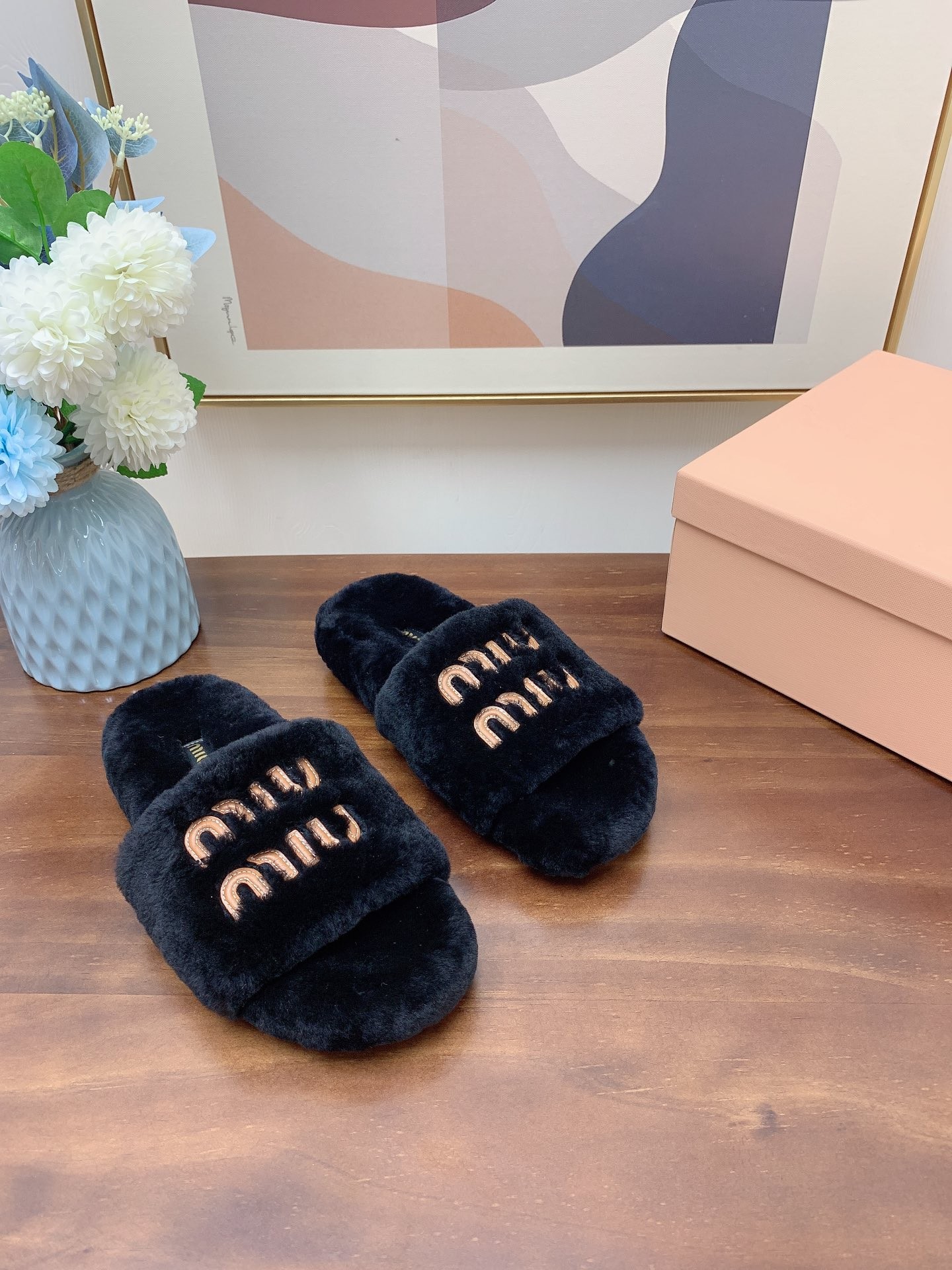 [MIU MIU-미우미우] 미우미우 털 슬리퍼