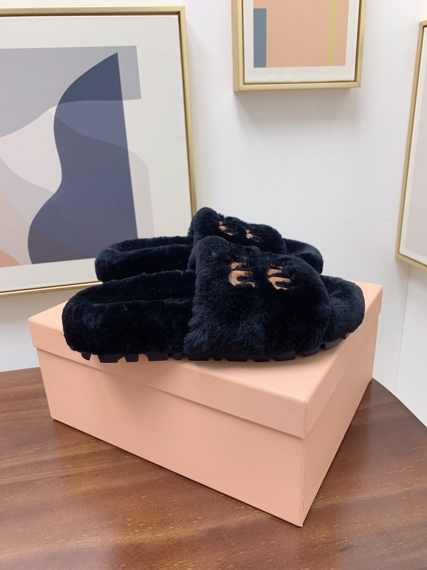 [MIU MIU-미우미우] 미우미우 털 슬리퍼