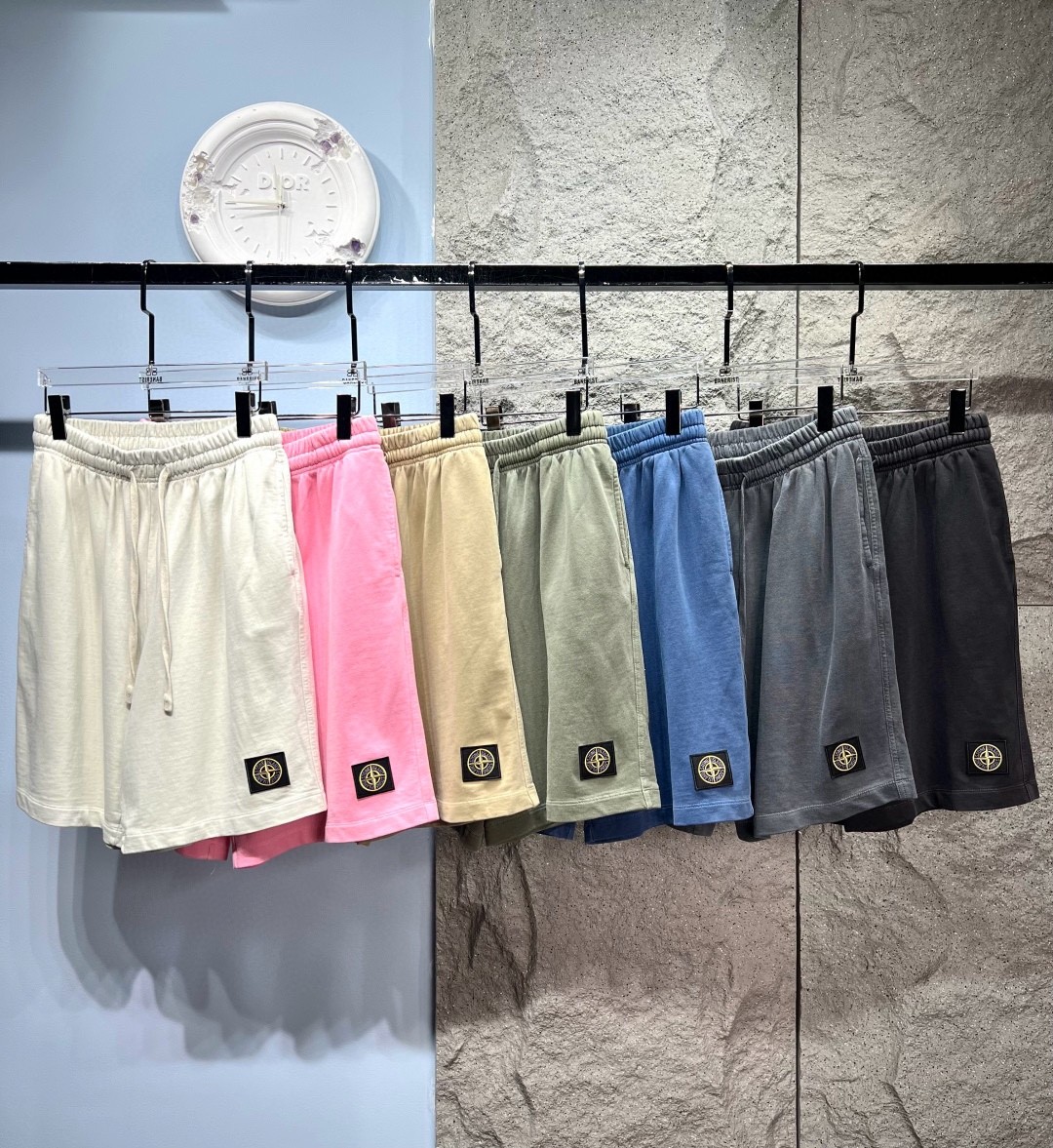 [STON ISLAND -스톤아일랜드] 스톤아일랜드 와펜 패치 반바지 (전 색상)