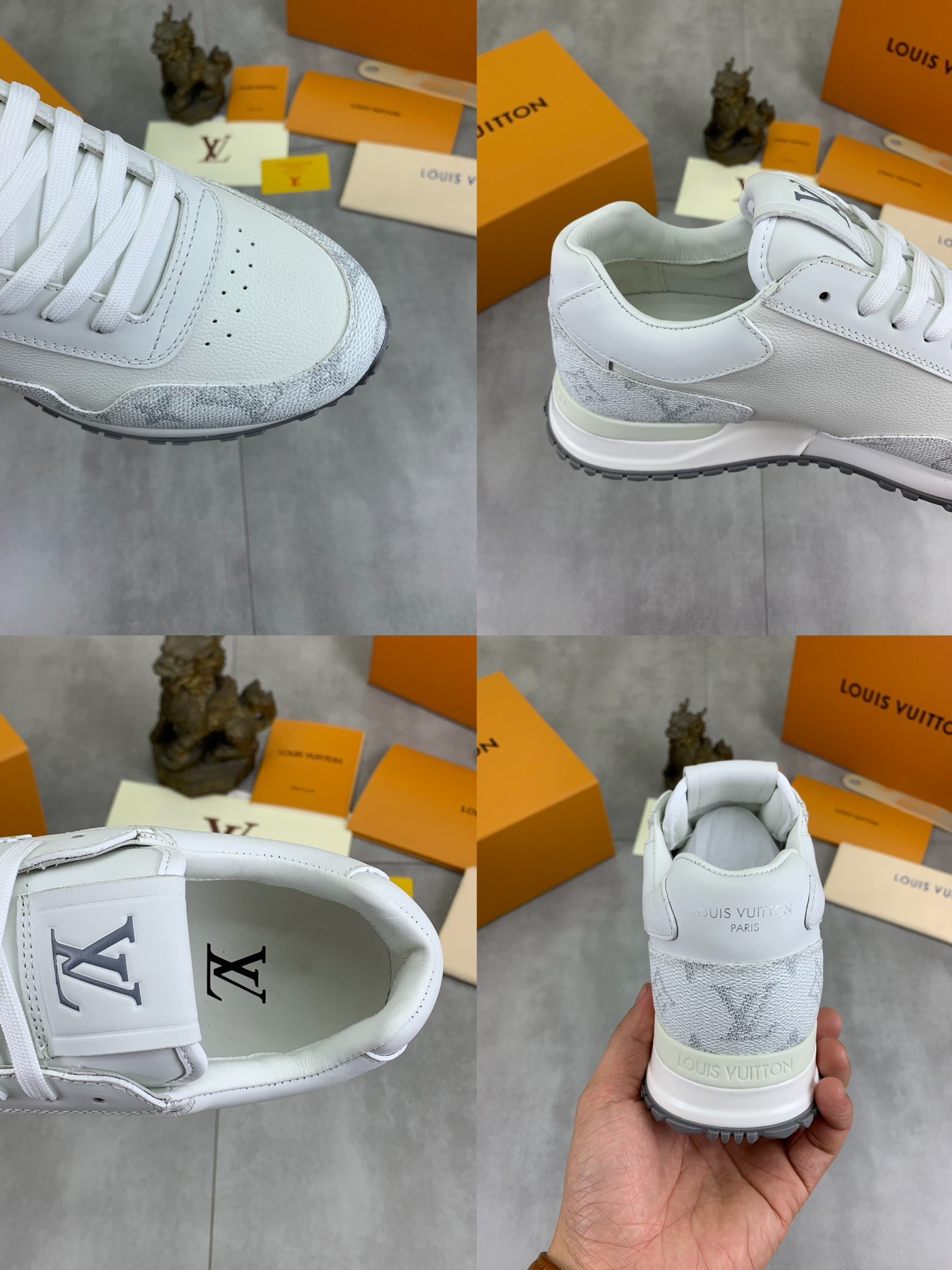 [LOUIS VUITTON-루이비통] 루이비통 런 어웨이 스니커즈 화이트