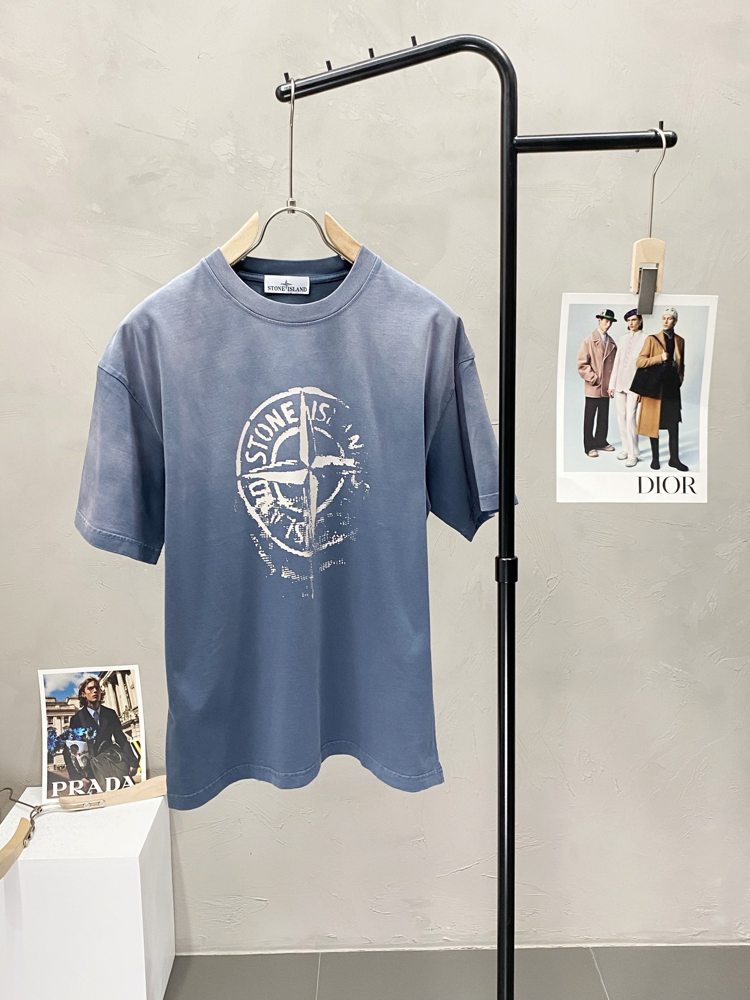 [STON ISLAND -스톤아일랜드] 스톤아일랜드 스탬프 프린트 코튼저지 티셔츠