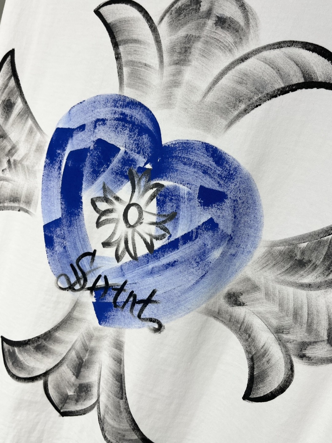 [CHROM HEARTS -크롬하츠] 크롬하츠 십자가 안개꽃  루즈핏 남녀 캐주얼 반팔 라운드 티셔츠