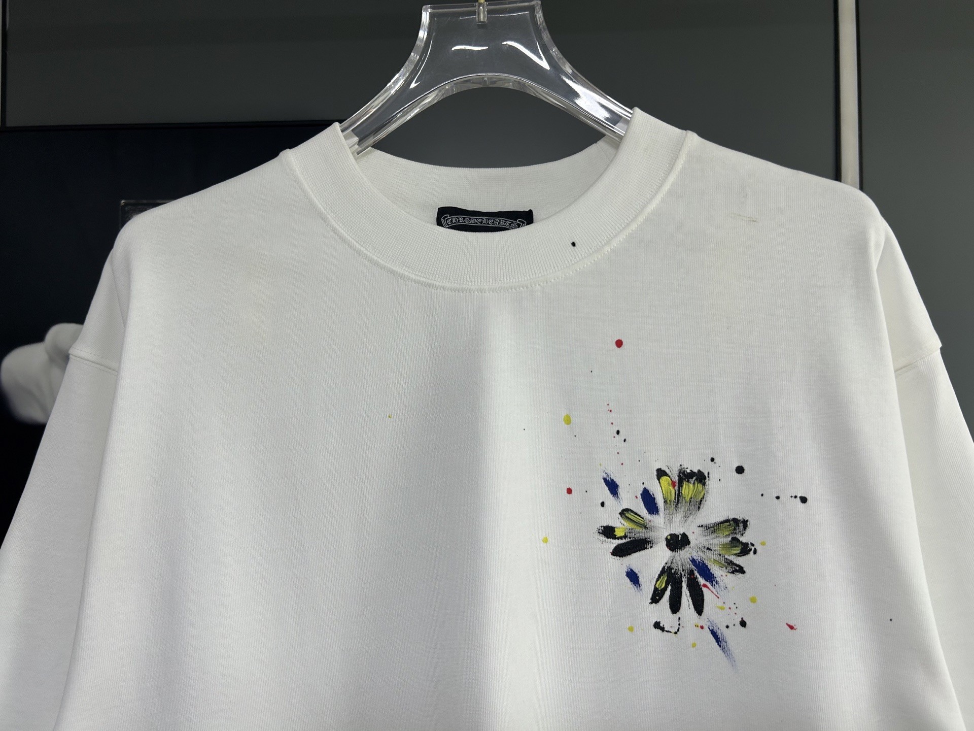 [CHROM HEARTS -크롬하츠] 크롬하츠 남녀공용  로고 반팔 티셔츠 블랙 화이트