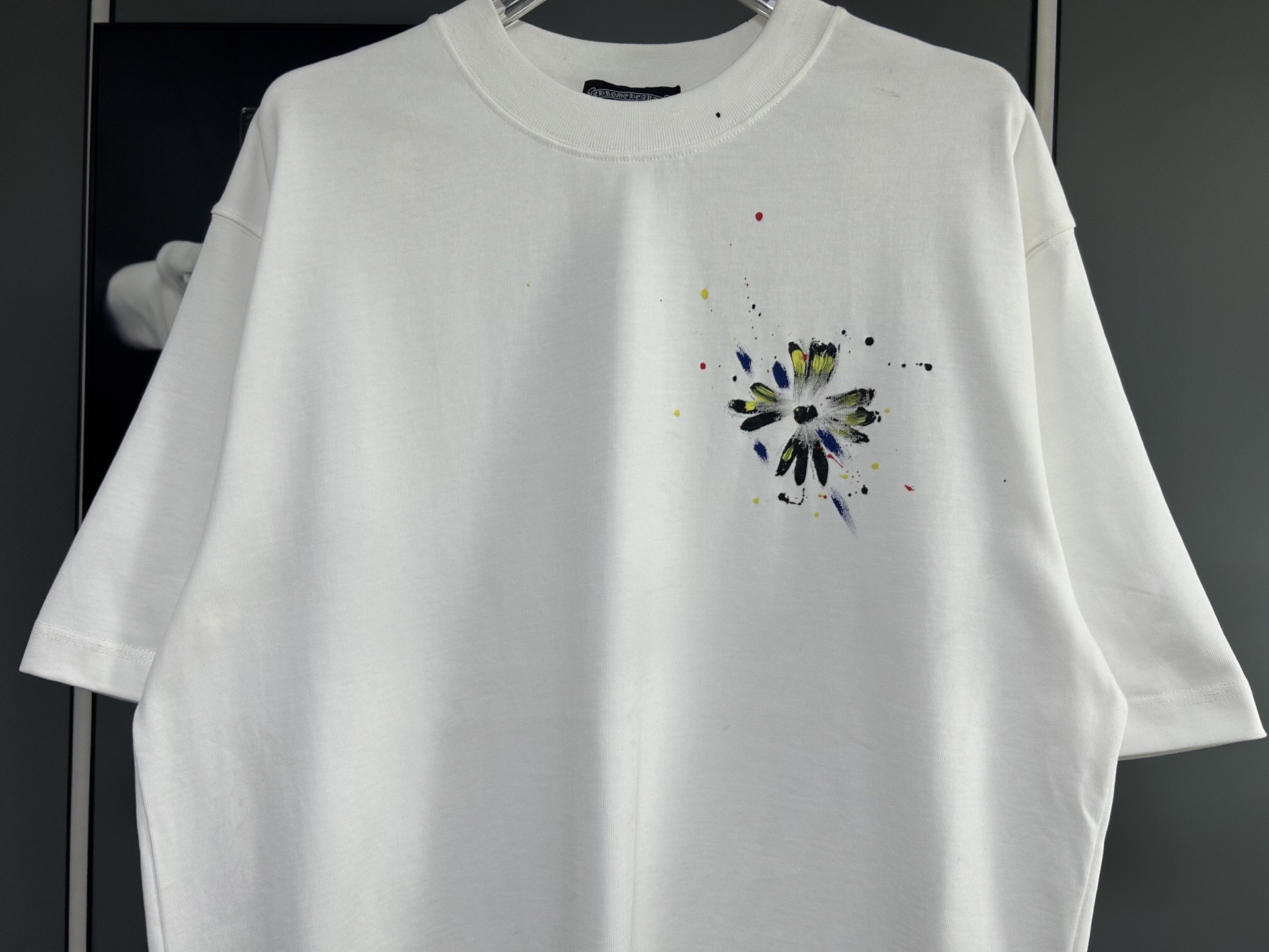 [CHROM HEARTS -크롬하츠] 크롬하츠 남녀공용  로고 반팔 티셔츠 블랙 화이트