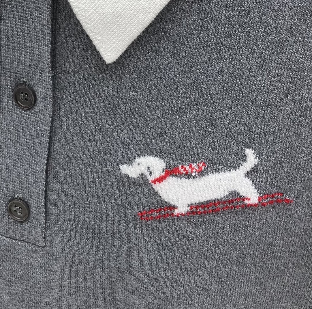 [TOM BROWNE -톰브라운 ] 톰브라운 여성 헥터 아이콘 폴로 반팔 니트