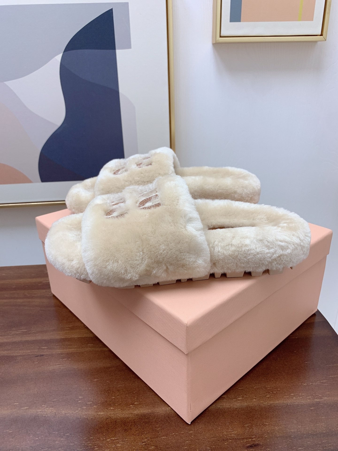 [MIU MIU-미우미우] 미우미우 털 슬리퍼