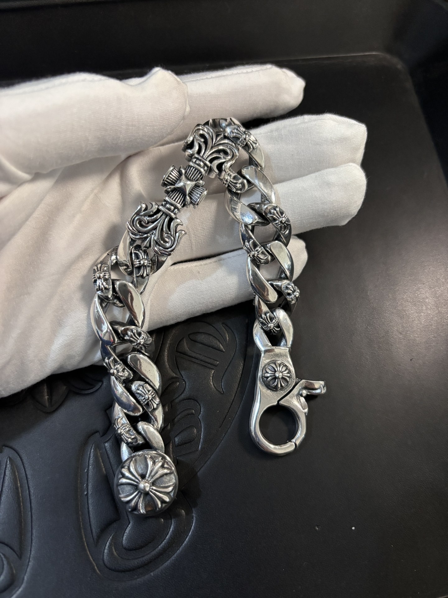 [CHROM HEARTS -크롬하츠] 크롬하츠 쿠바링크 브레이슬릿 팔찌