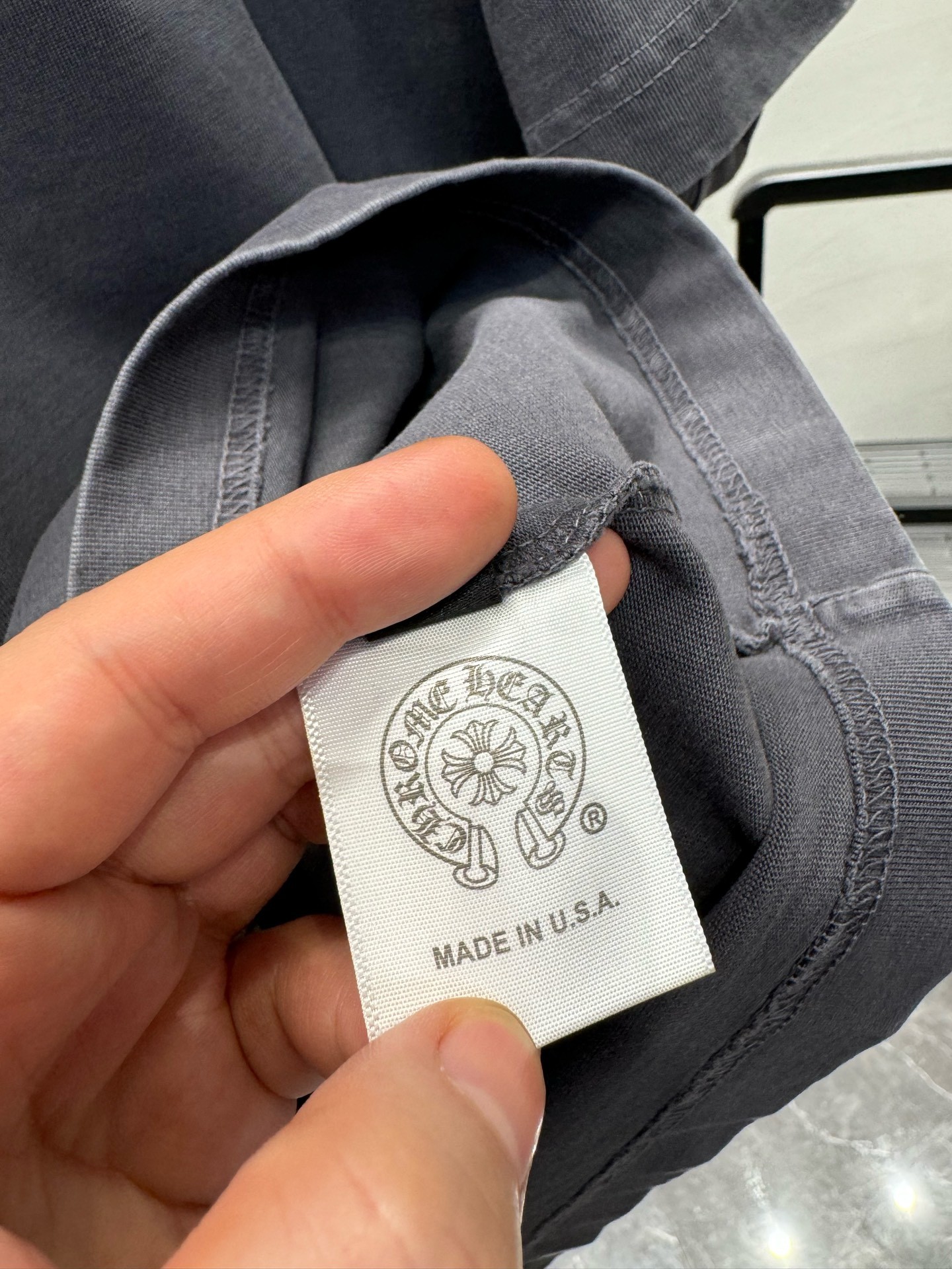 [CHROM HEARTS -크롬하츠] 크롬하츠 남녀공용 여름용 로고  반팔 티셔츠