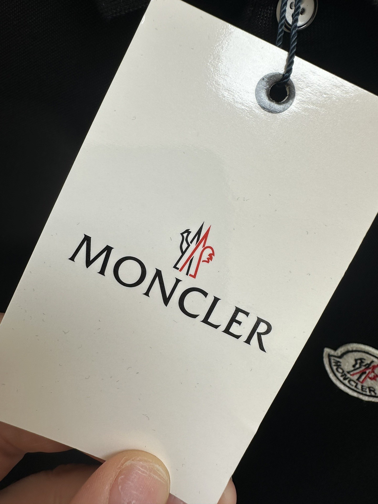[MONCLER-몽클레어] 몽클레어 블랙 폴로 로고 패치 반팔