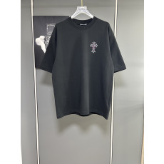 [CHROM HEARTS -크롬하츠] 크롬하츠 24SS 십자로고 스틸로고 티셔츠