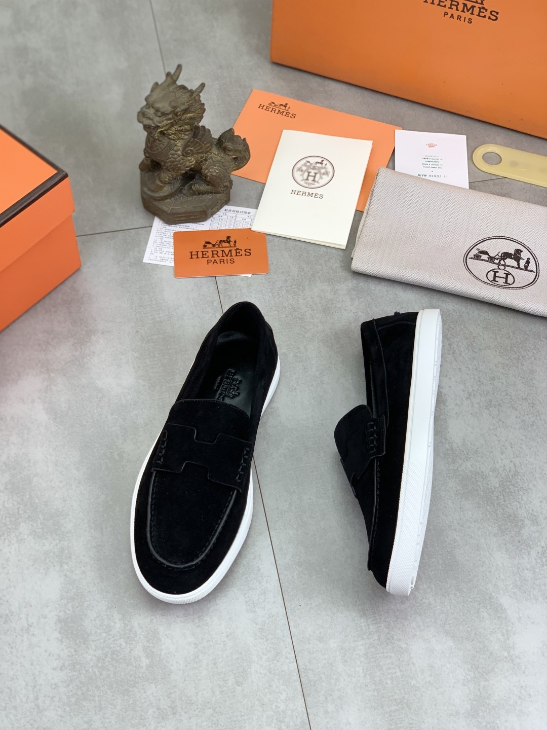 [HERMES-에르메스]  에르메스 컴포트 로퍼 블랙