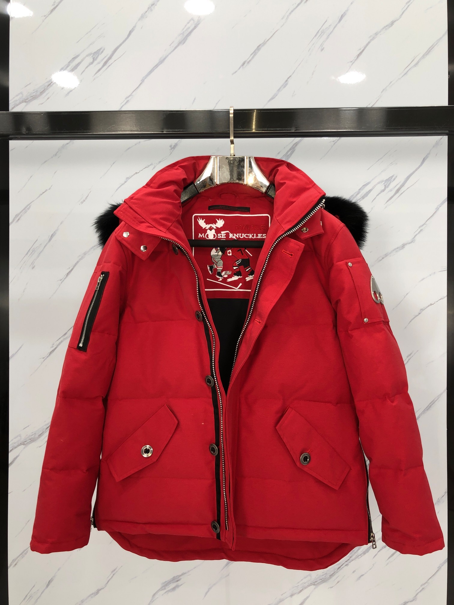 [Moose knuckles -무스너클 ]   무스너클 쓰리쿼퉈 남성 다운  패딩 점퍼