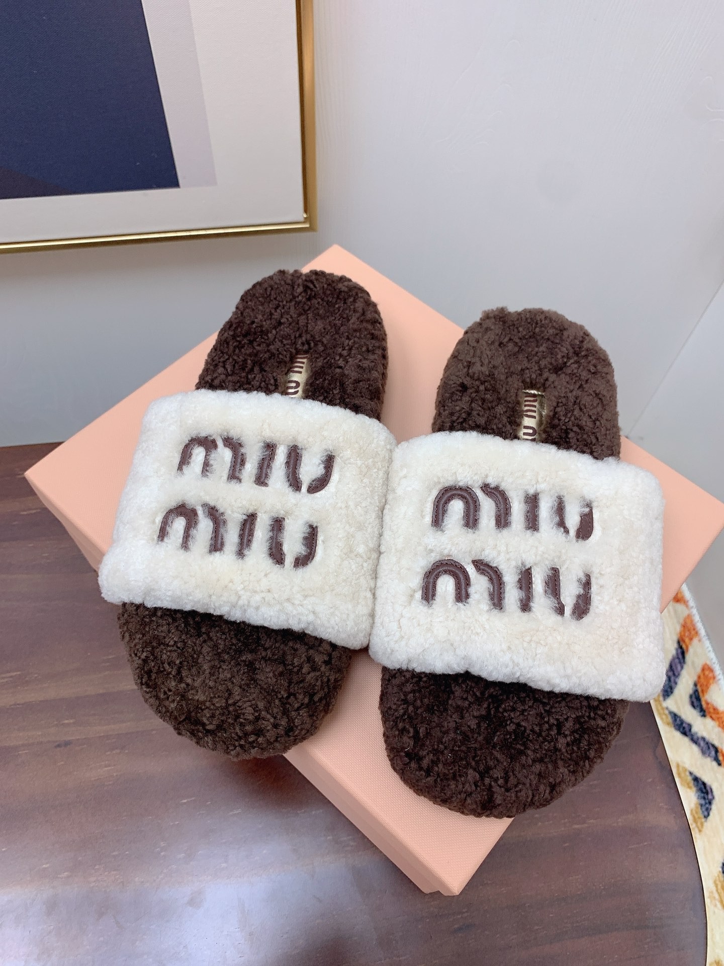 [MIU MIU-미우미우]   미우미우 털 슬리퍼