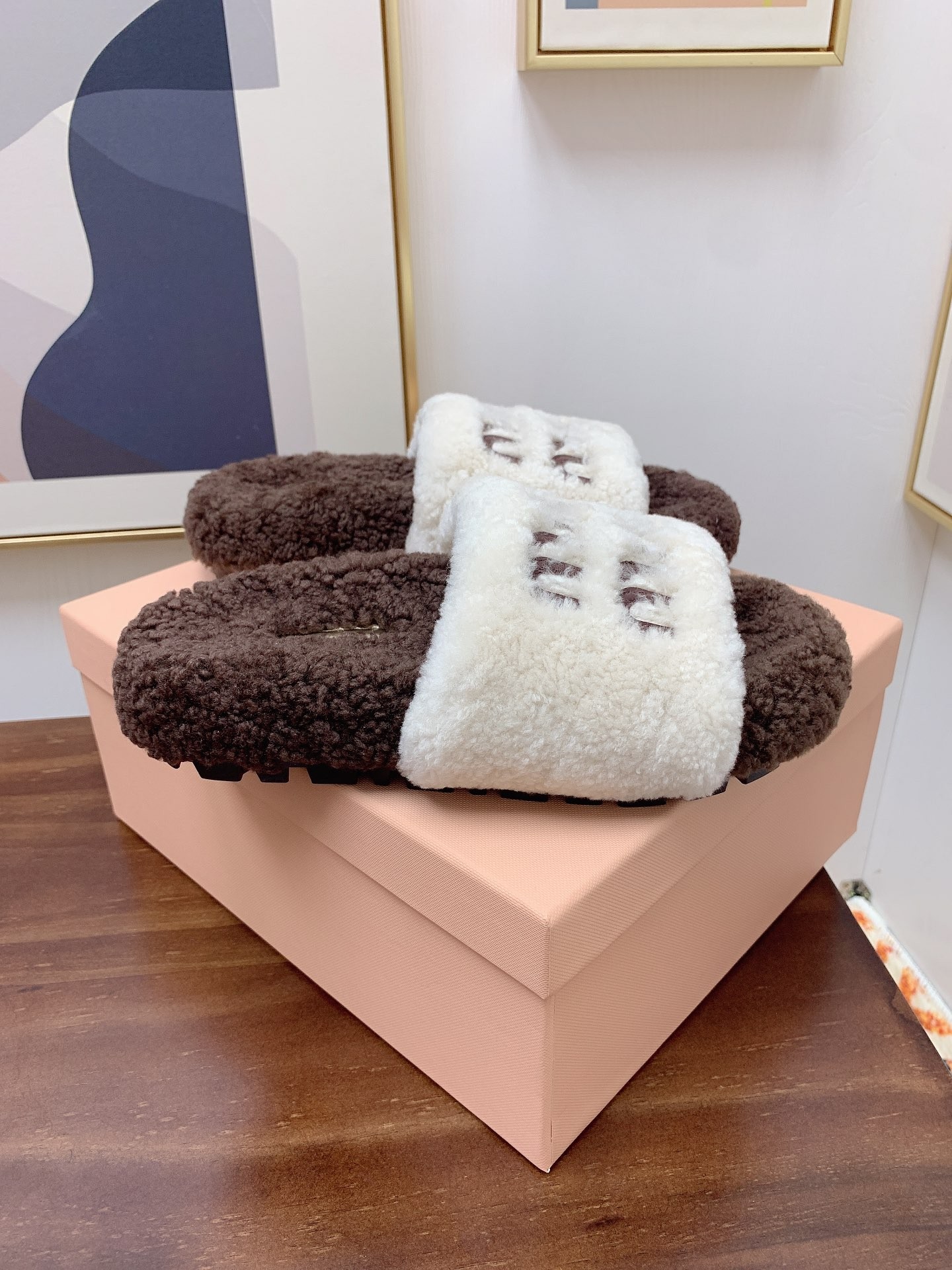 [MIU MIU-미우미우]   미우미우 털 슬리퍼