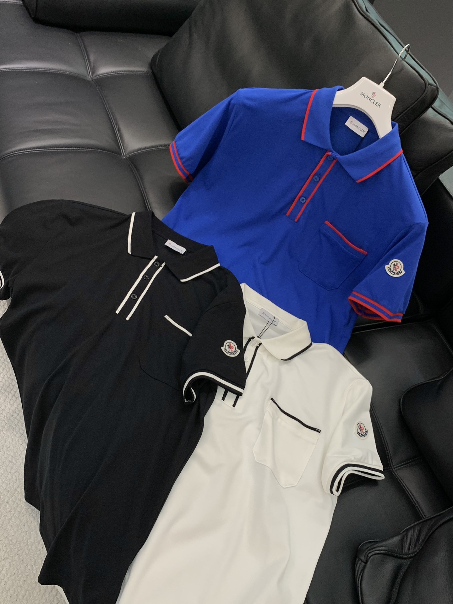 [MONCLER-몽클레어] 몽클레어 남성 코튼 폴로 티셔츠