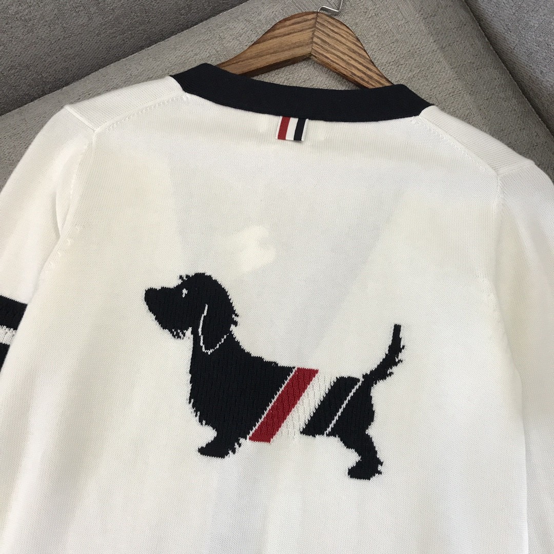 [TOM BROWNE -톰브라운 ] 톰브라운 헥터 인타르시아 가디건 여성