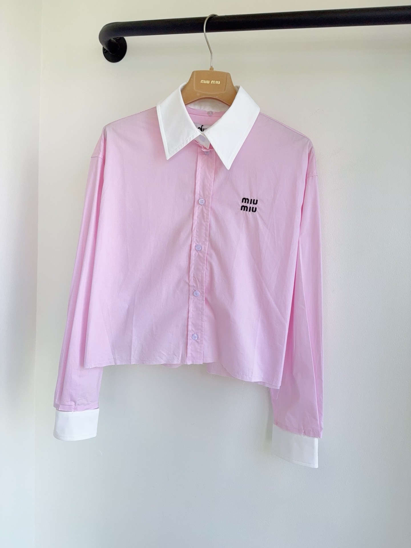 [MIU MIU-미우미우] 미우미우  로고 셔츠