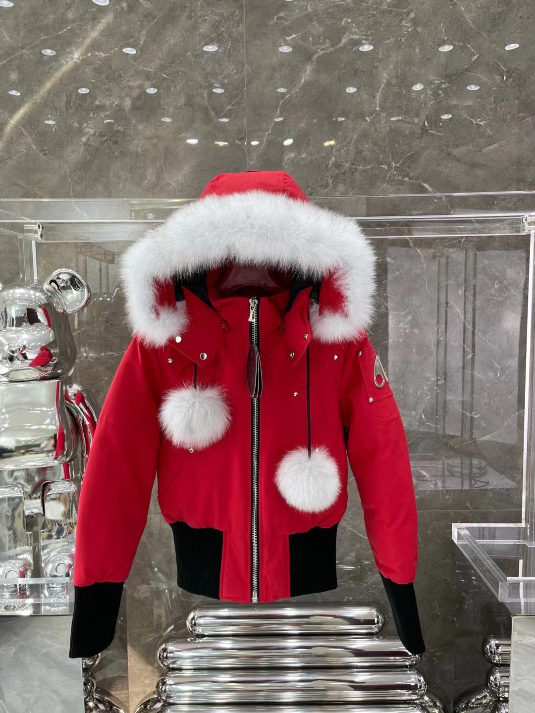 [Moose knuckles -무스너클 ] 무스너클 내추럴 봄버 패딩 재킷