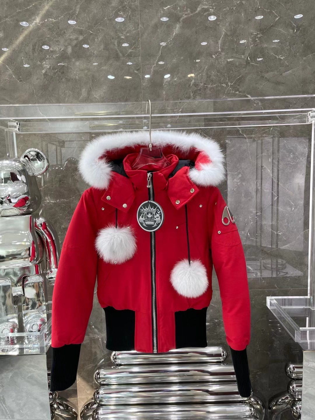 [Moose knuckles -무스너클 ] 무스너클 내추럴 봄버 패딩 재킷