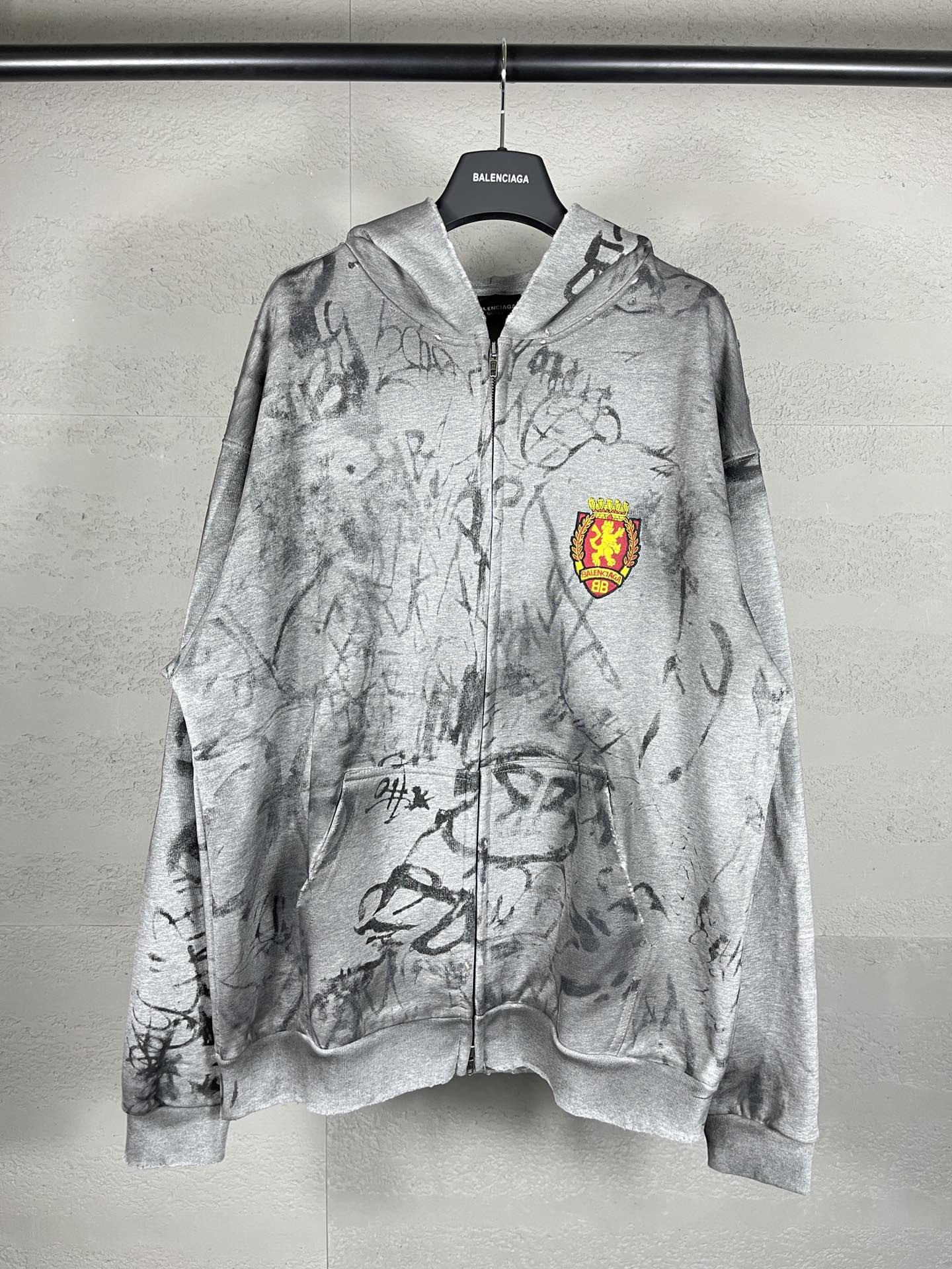 [BALENCIAGA-발렌시아가  ] 발렌시아가 스케이터 후드집업 그레이