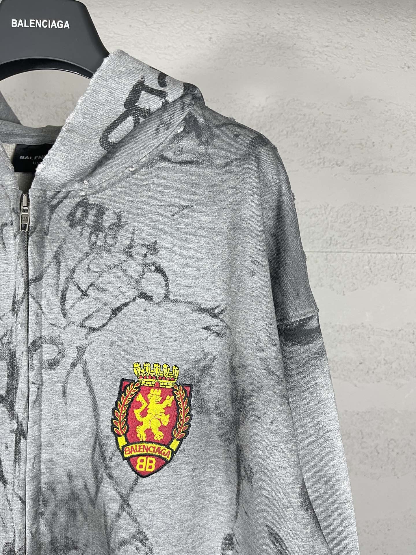 [BALENCIAGA-발렌시아가  ] 발렌시아가 스케이터 후드집업 그레이