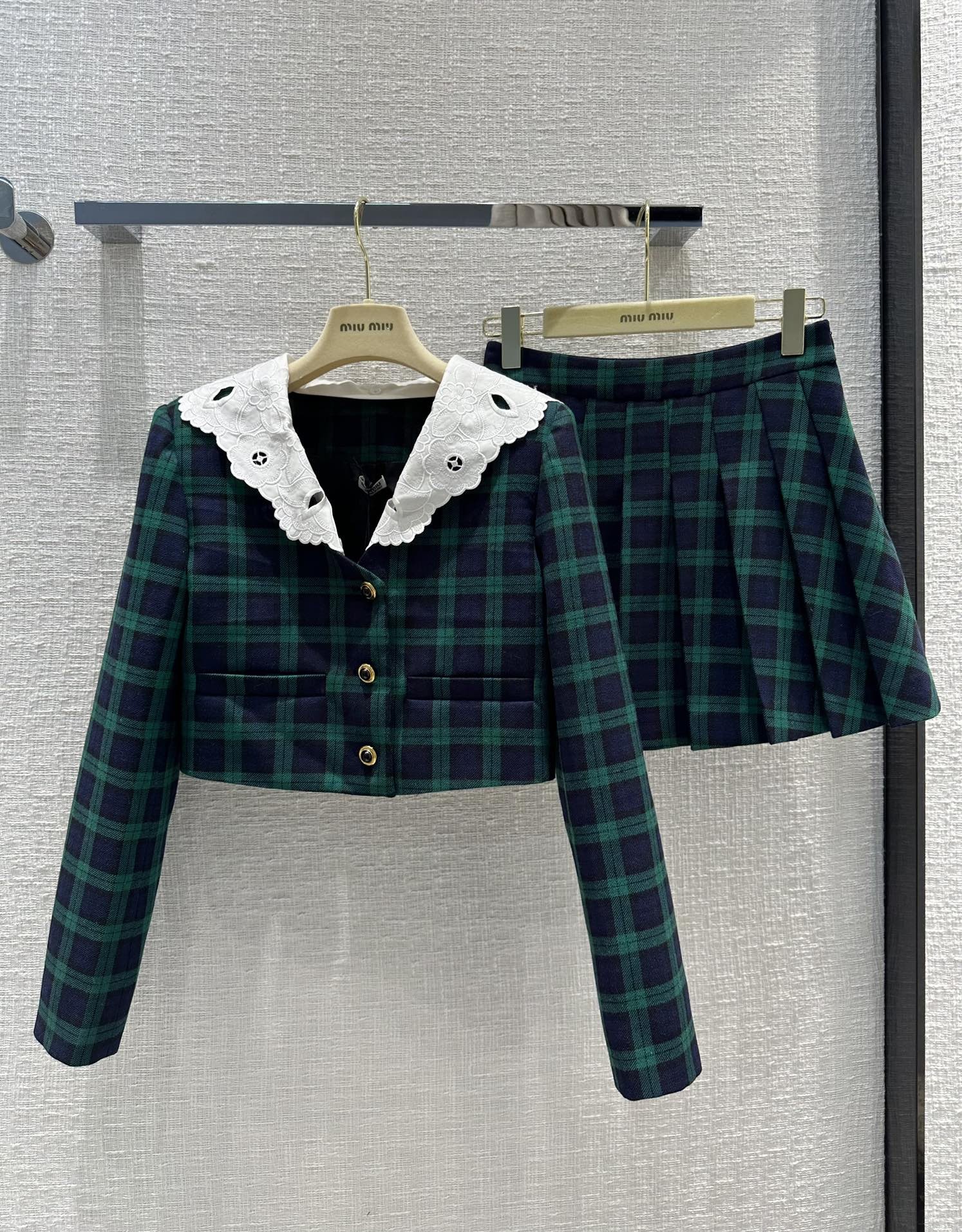 [MIU MIU-미우미우] 미우미우 체크무늬  투피스