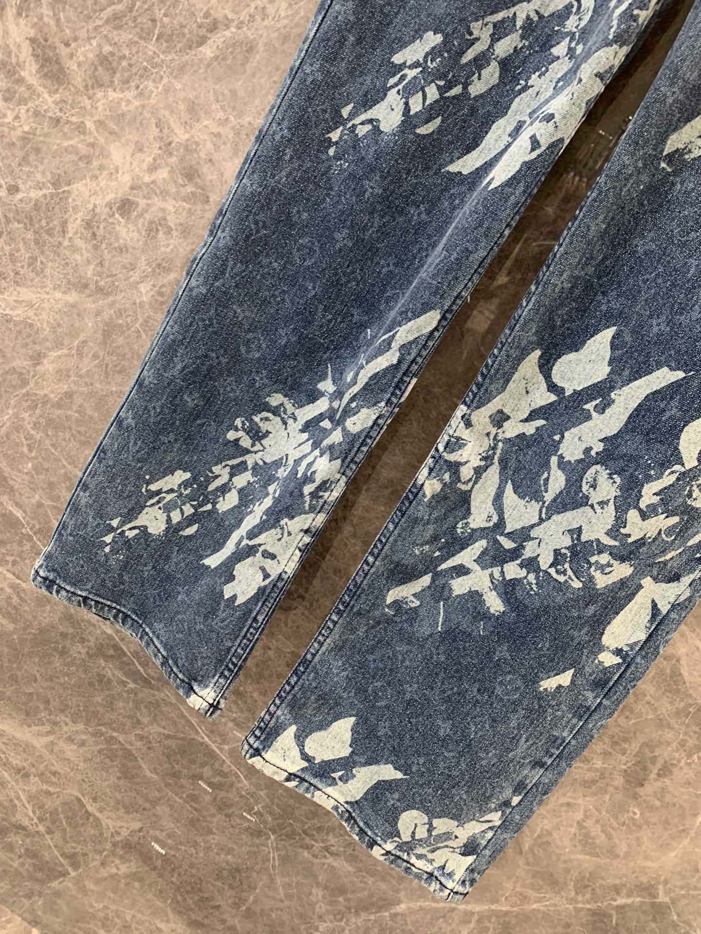 [LOUIS VUITTON-루이비통] 루이비통 여성용 블루 로고 캐쥬얼 청바지