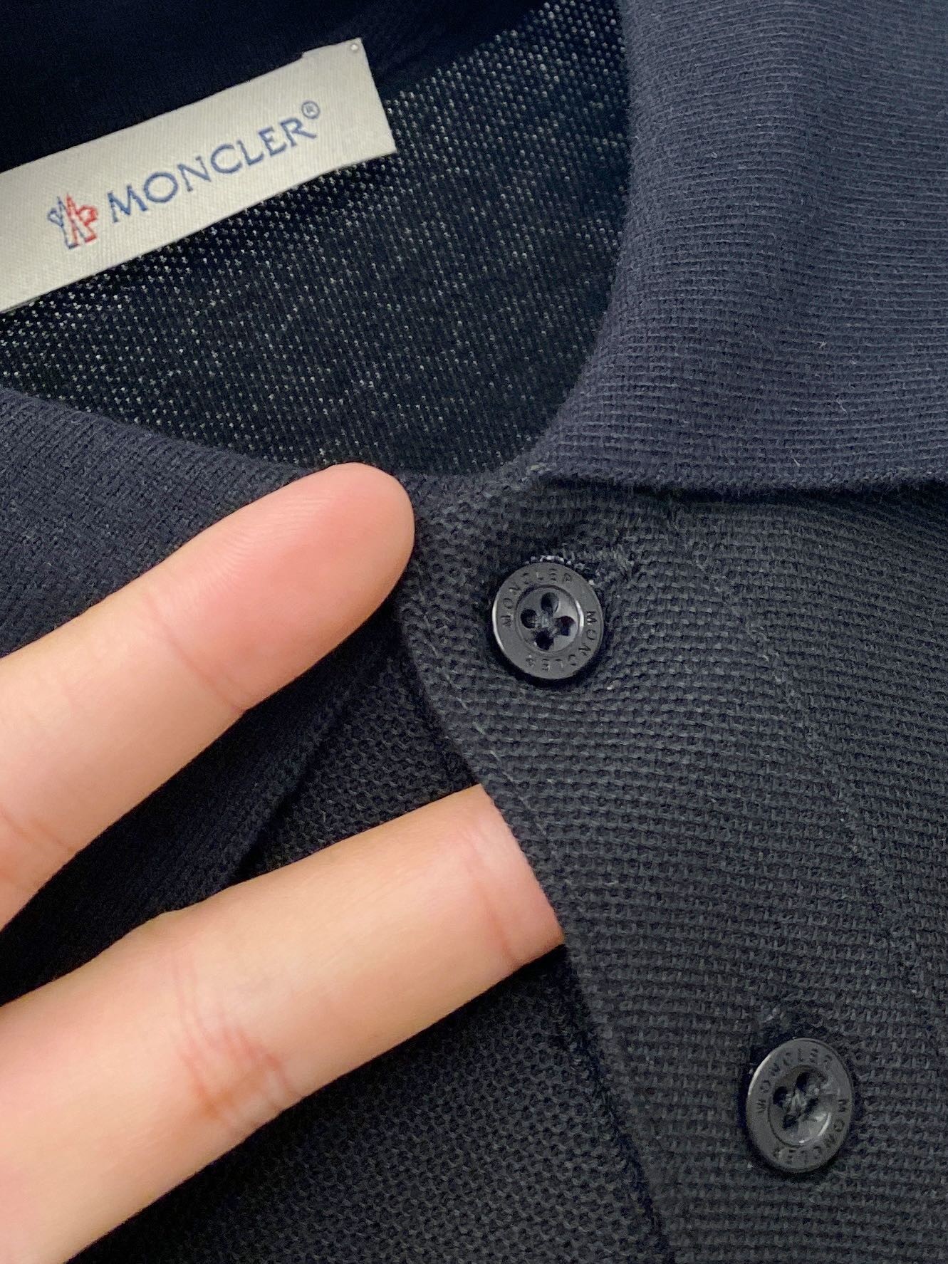 [MONCLER-몽클레어] 몽클레어 로고 패치 피케 셔츠