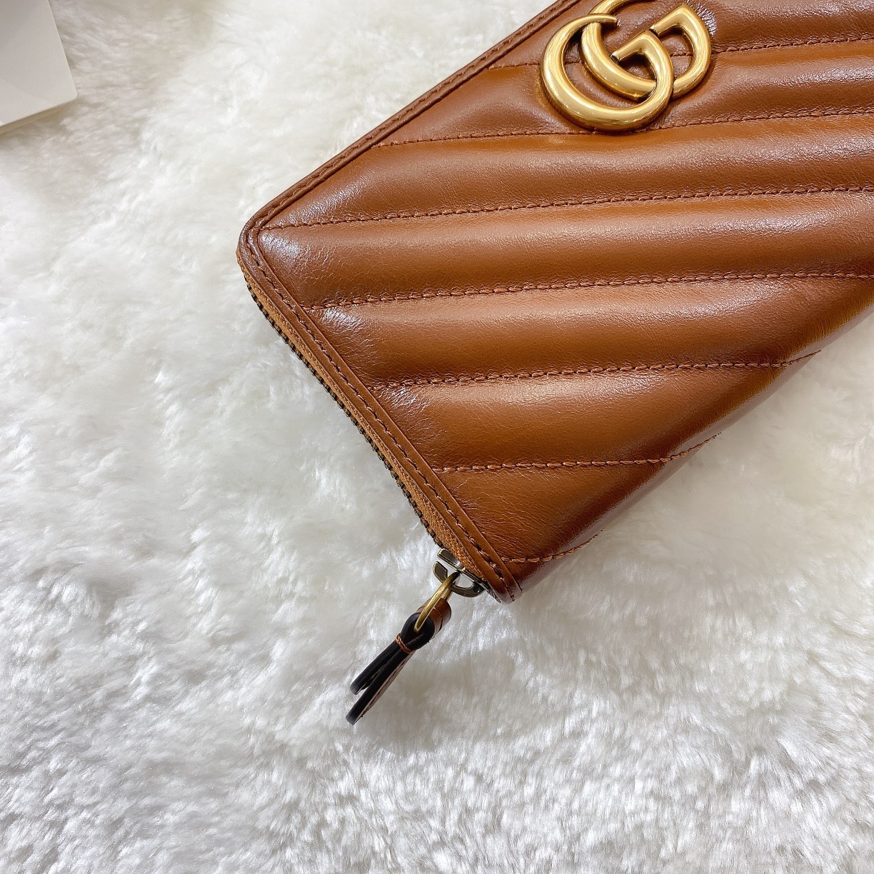 [GUCCI-구찌] 구찌 GG 마몬트 지퍼 장 지갑