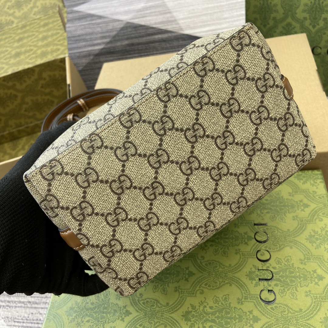 [GUCCI -구찌] 구찌 수프림 캔버스 인터로킹 미니 크로스백