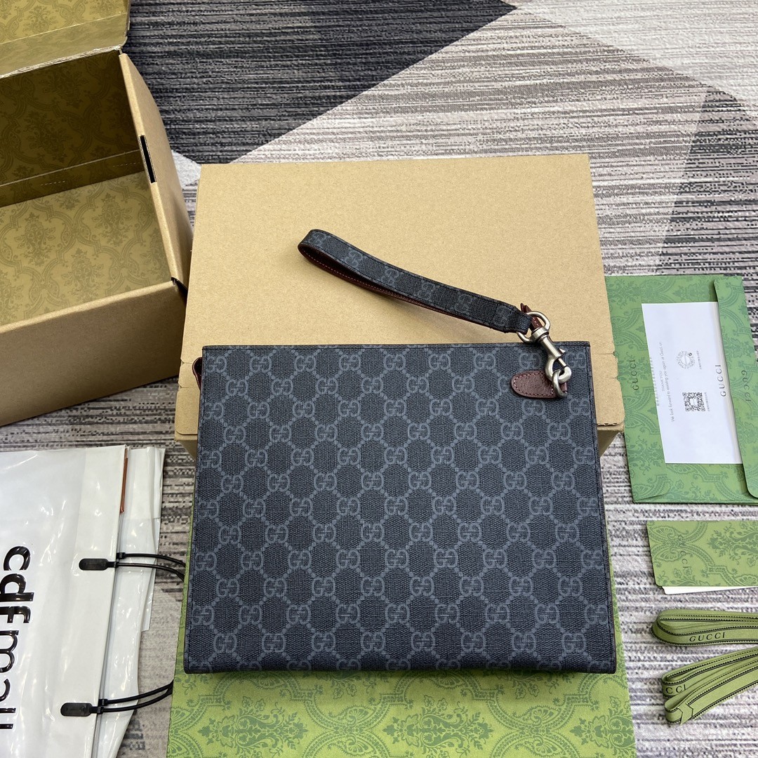 [CUCCI-구찌] 구찌 수프림 캔버스 킹스네이크 클러치백 768255