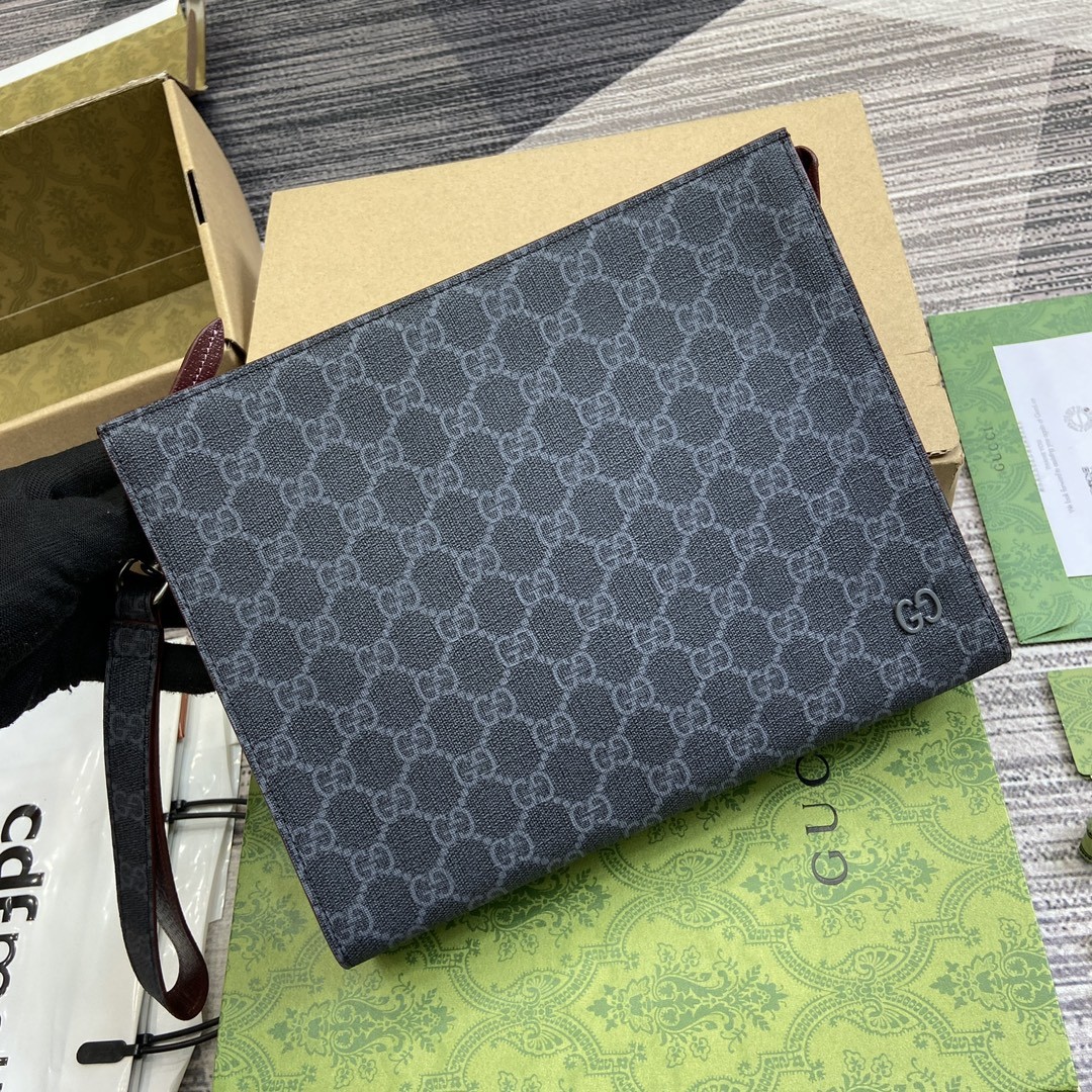 [CUCCI-구찌] 구찌 수프림 캔버스 킹스네이크 클러치백 768255