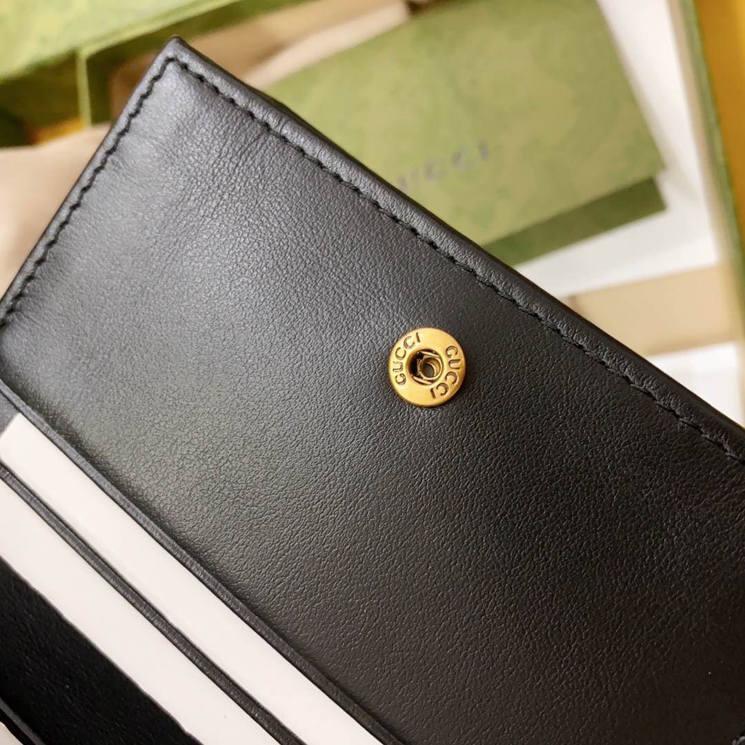 [GUCCI-구찌] 구찌 GG 마몬트 카드 반지갑 블랙