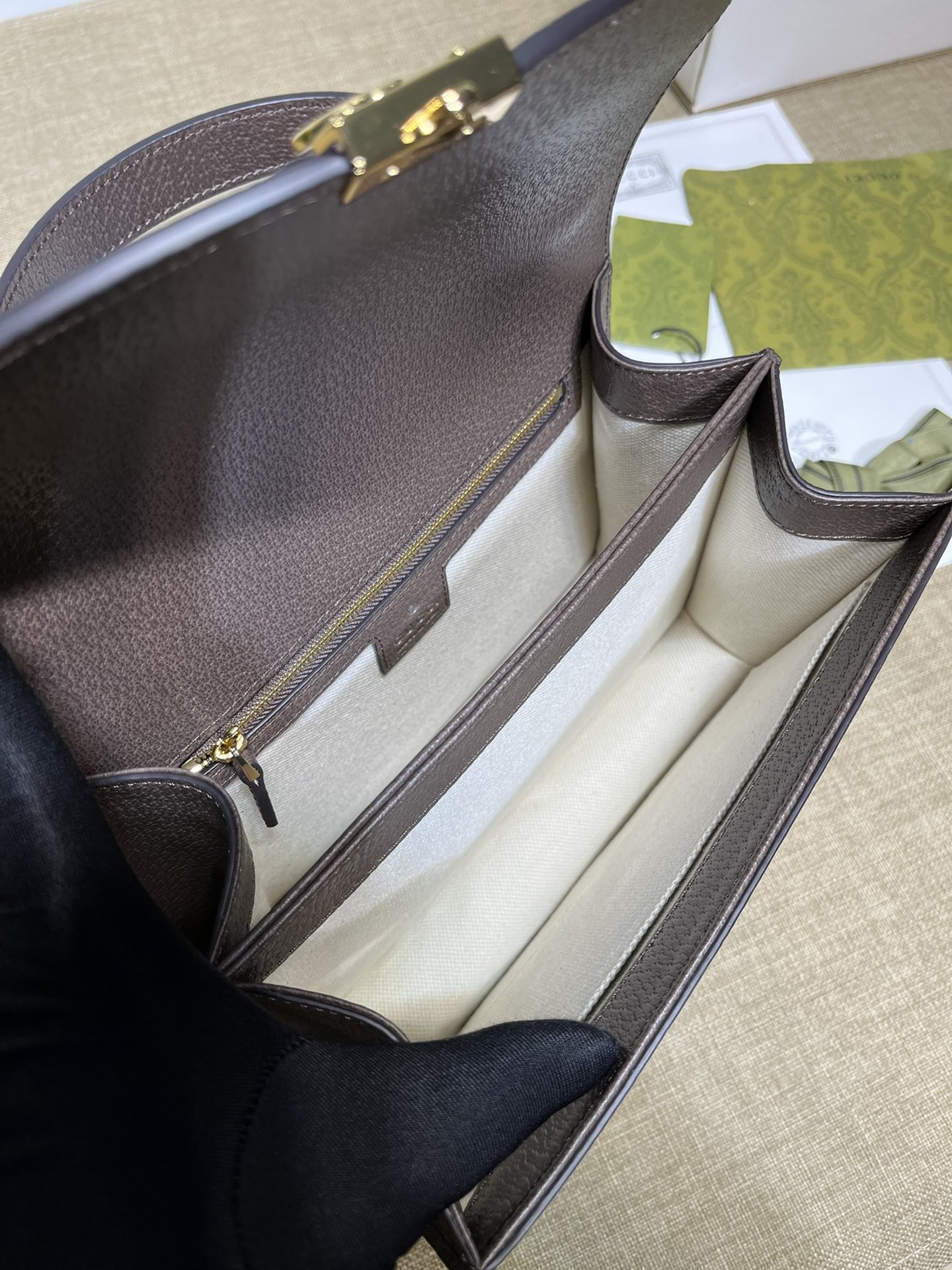 [GUCCI-구찌] ]구찌 오피디아 웹 스몰 탑 핸들백