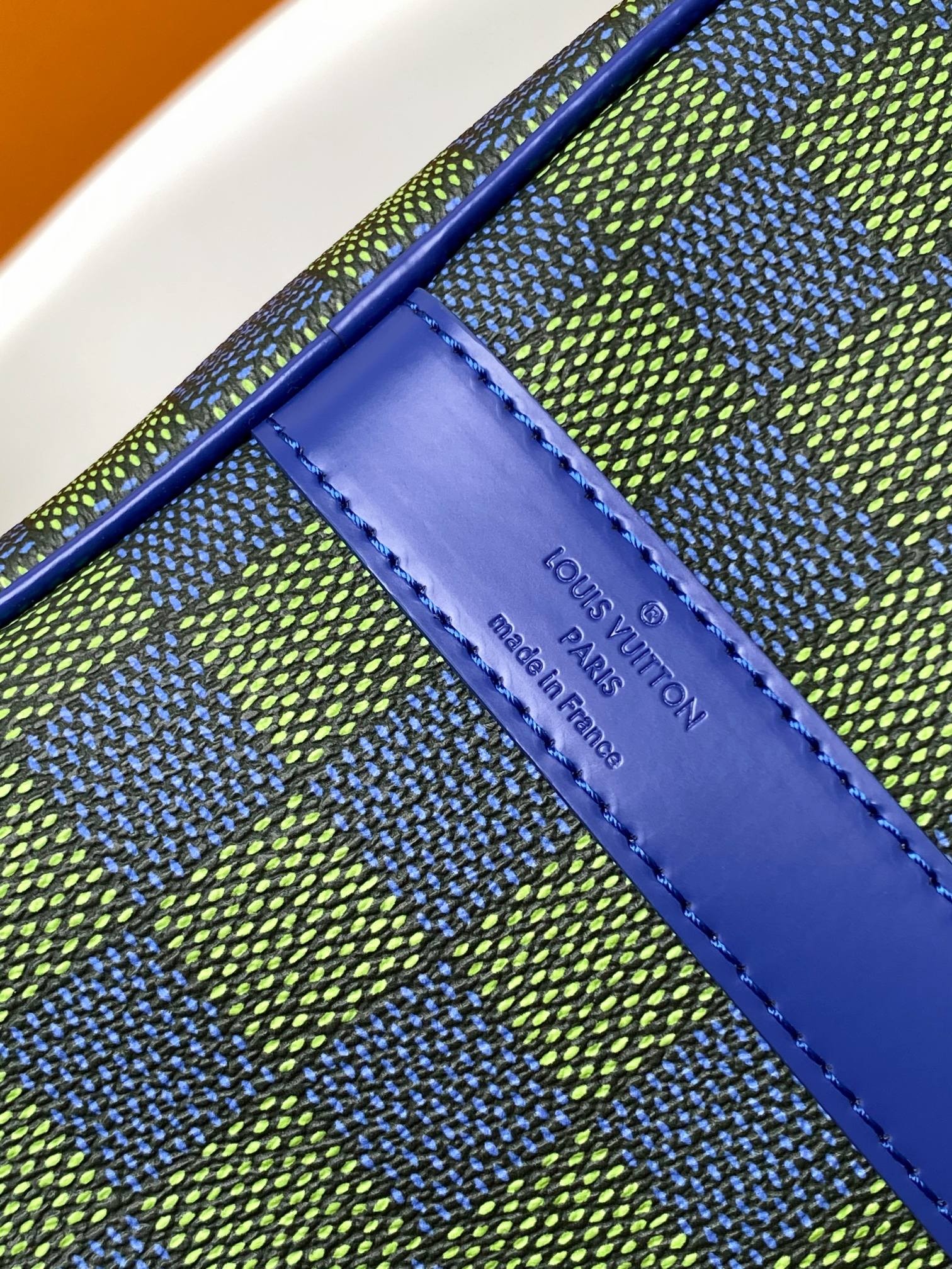 [LOUIS VUITTON-루이비통] 루이비통 그린블루 다미에 45 키폴 반둘리에 M41418